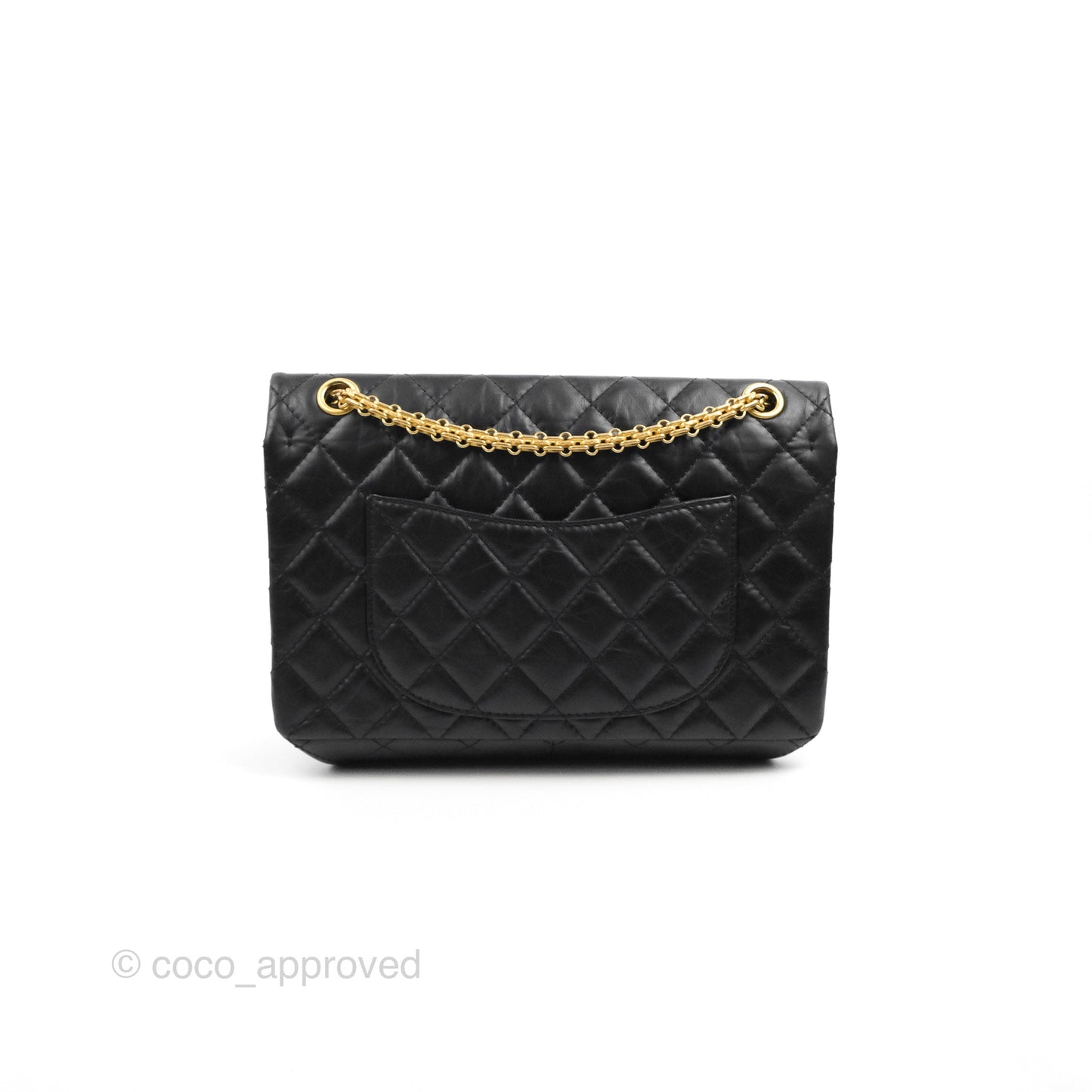 Chanel Reissue 226 Quilted Black Aged Calfskin Aged Gold Hardware