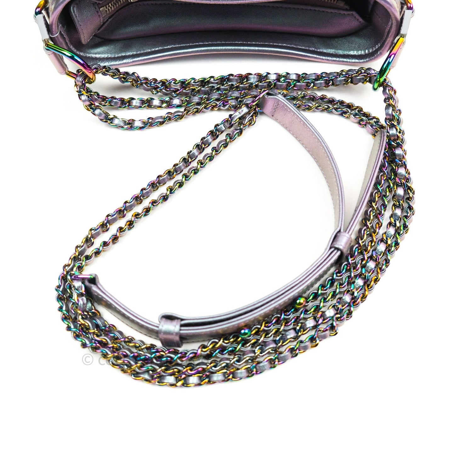 Chanel Small Gabrielle Hobo Iridescent Purple Mixed Hardware