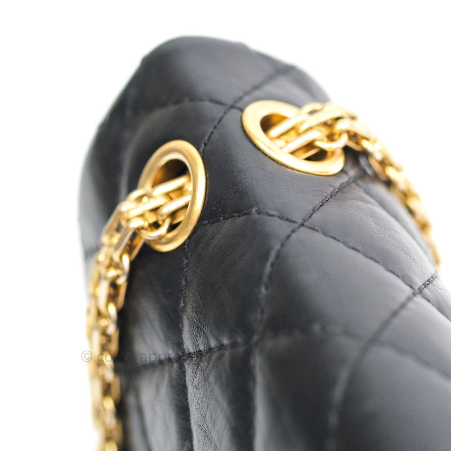 Chanel 2.55 Reissue Aged Calfskin 225 Flap Black Gold Hardware