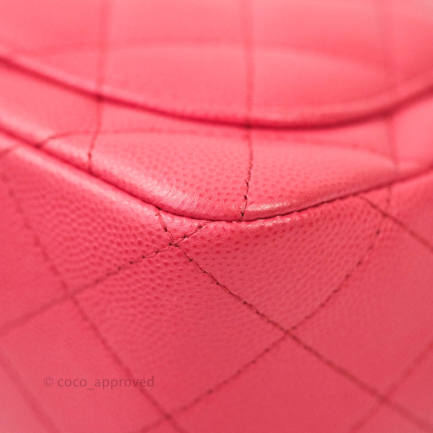 Chanel Quilted Mini Square Iridescent Pink Caviar Gold Hardware 17C