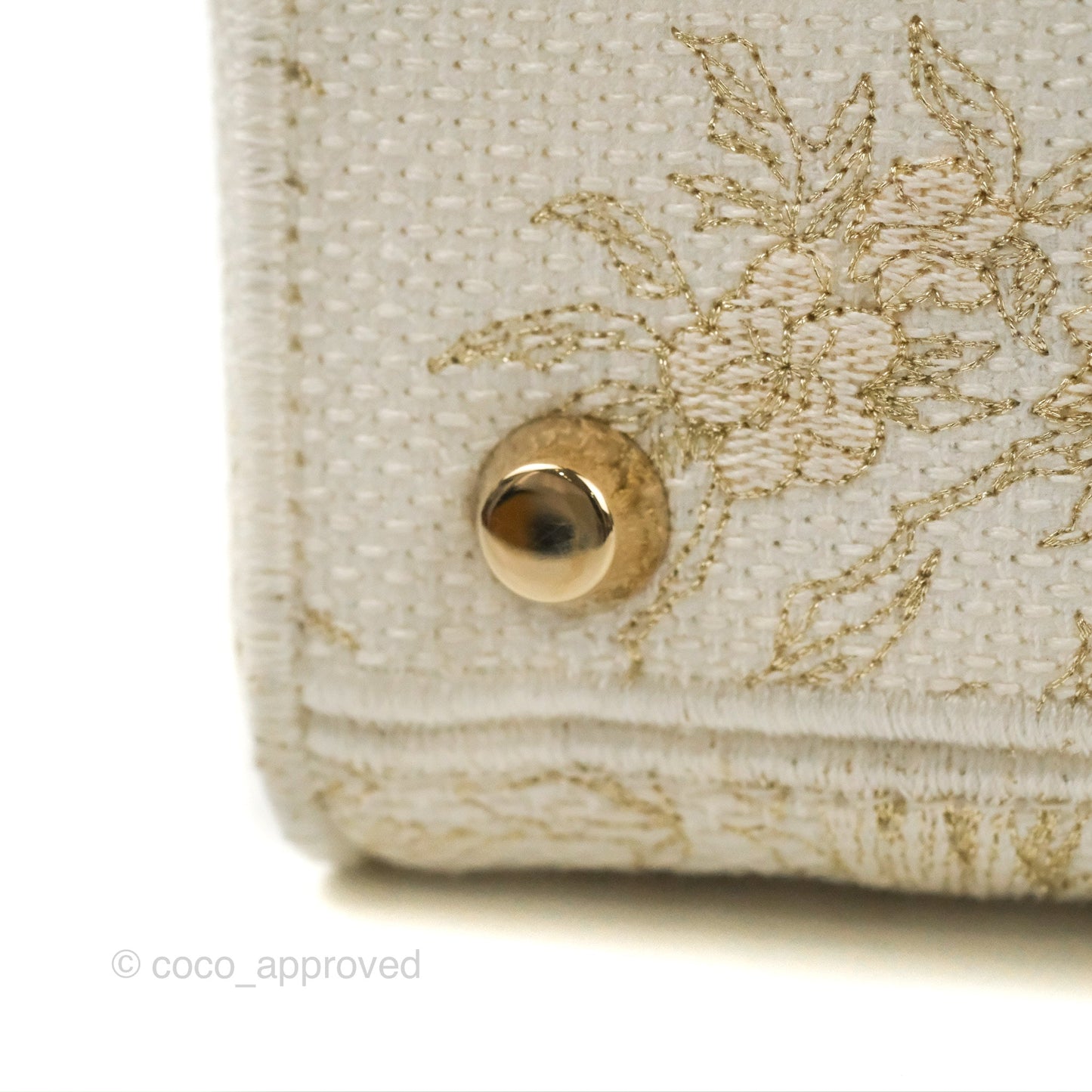 Christian Dior Medium Lady D-Lite Bag Dior Jardin d'Hiver Embroidery White