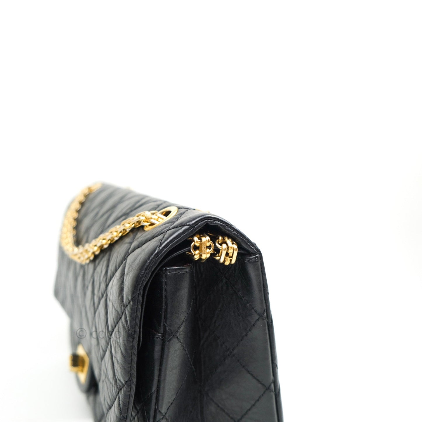 Chanel Reissue Quilted Aged Calfskin Black Gold Hardware 226