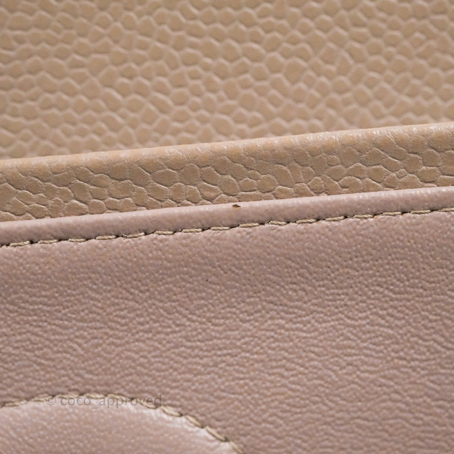 Chanel Classic M/L Medium Flap Quilted Taupe Grey Caviar Silver Hardware