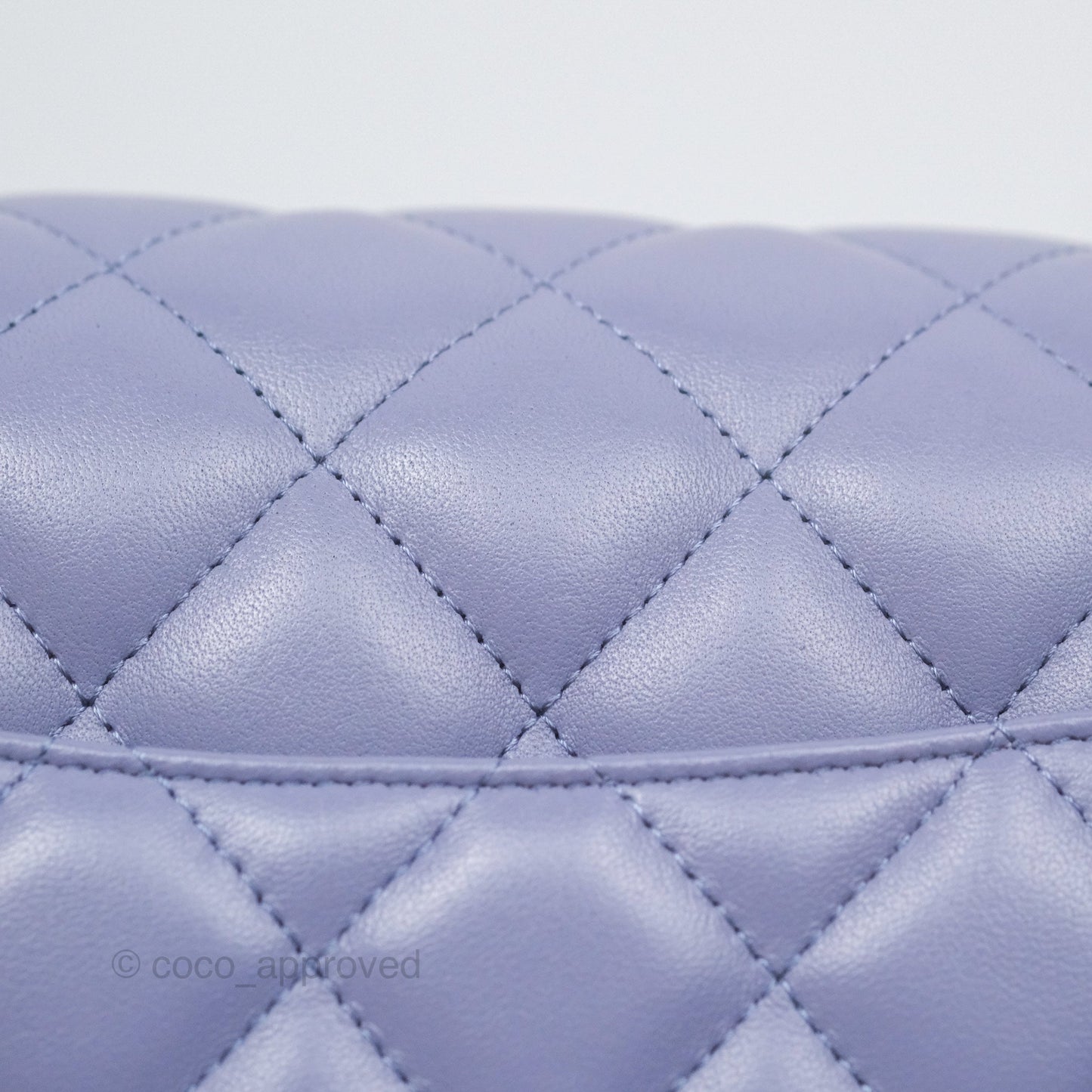Chanel Jumbo Double Flap Lavender Blue Lambskin Silver Hardware⁣⁣