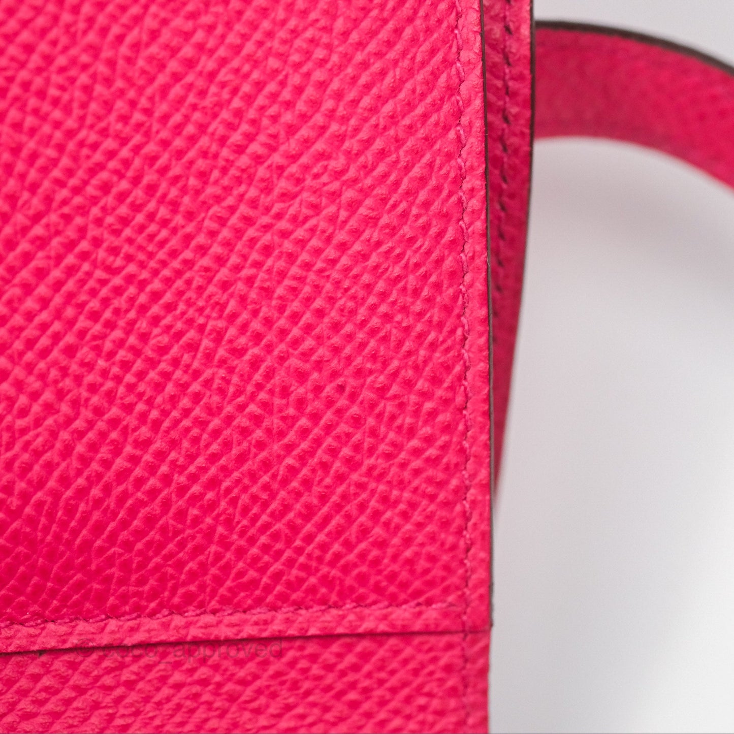 Hermès Small Kelly Wallet Rose Extreme I6 Epsom Palladium Hardware