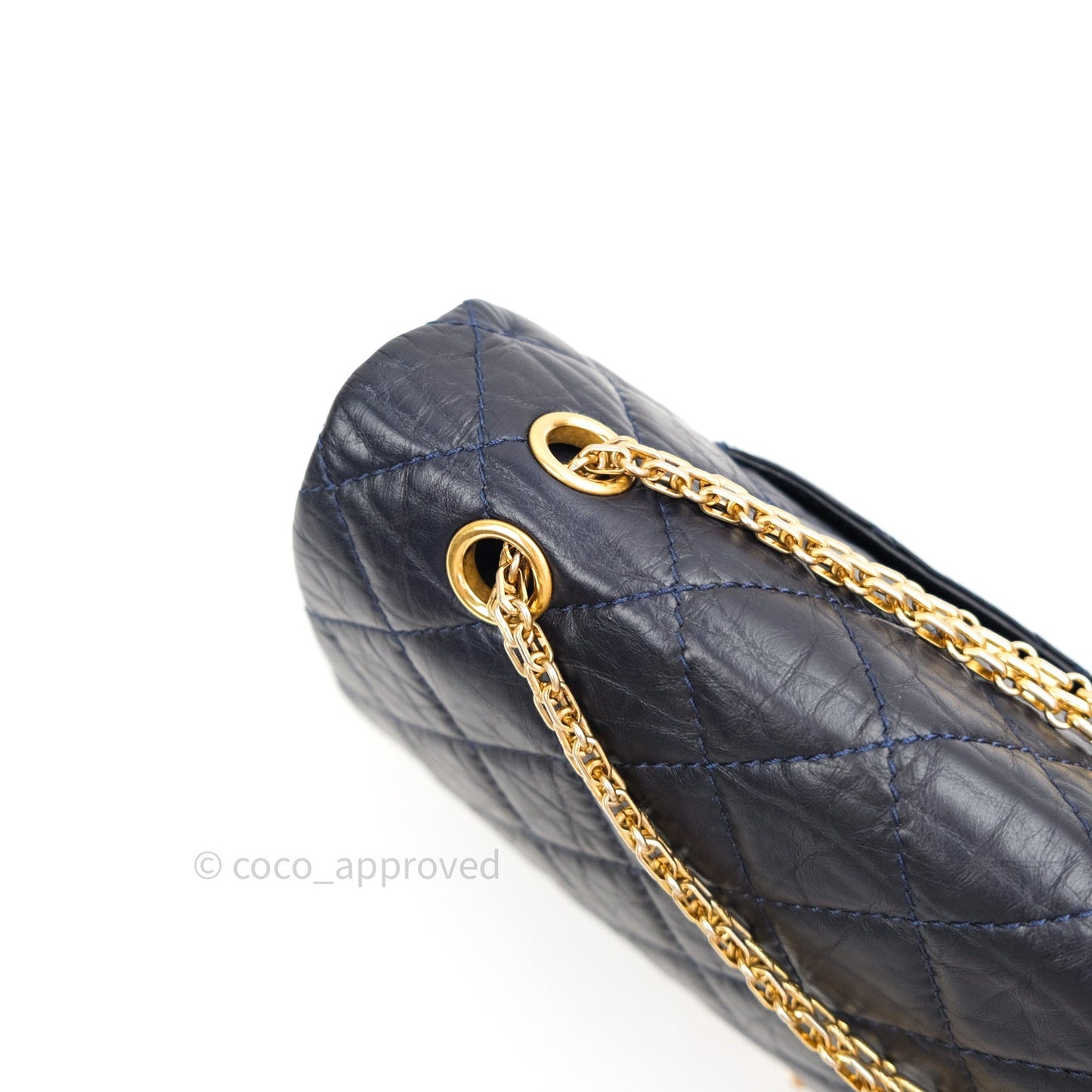 Chanel Reissue Quilted Aged Calfskin Dark Navy Gold Hardware 227