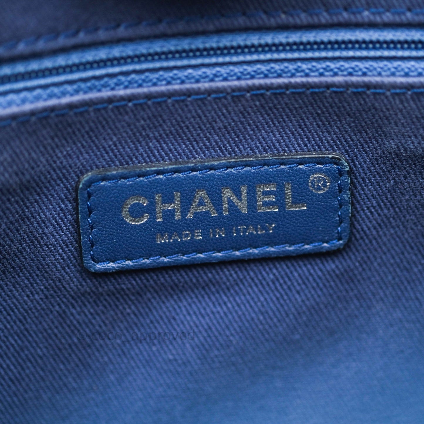 Chanel Canvas Deauville Medium Tote Blue