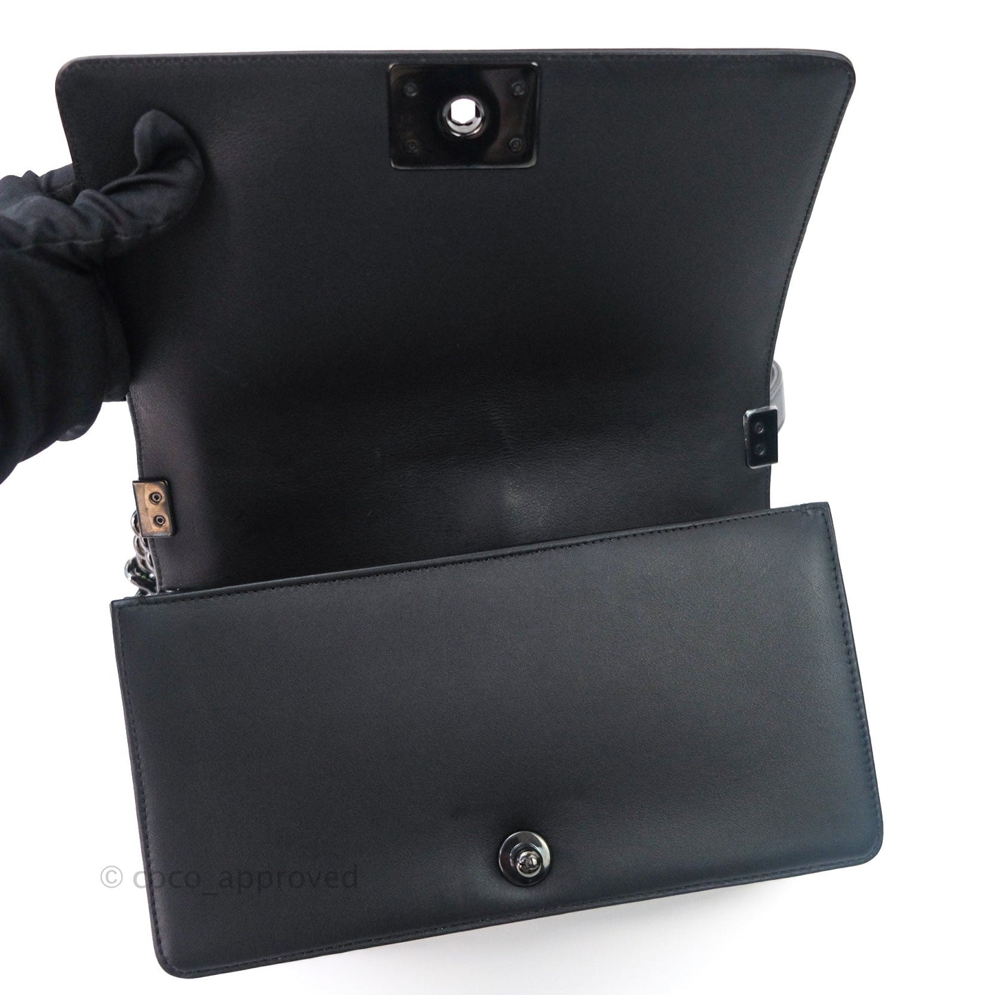 Chanel Quilted Medium Calfskin Boy Flap So Black Hardware