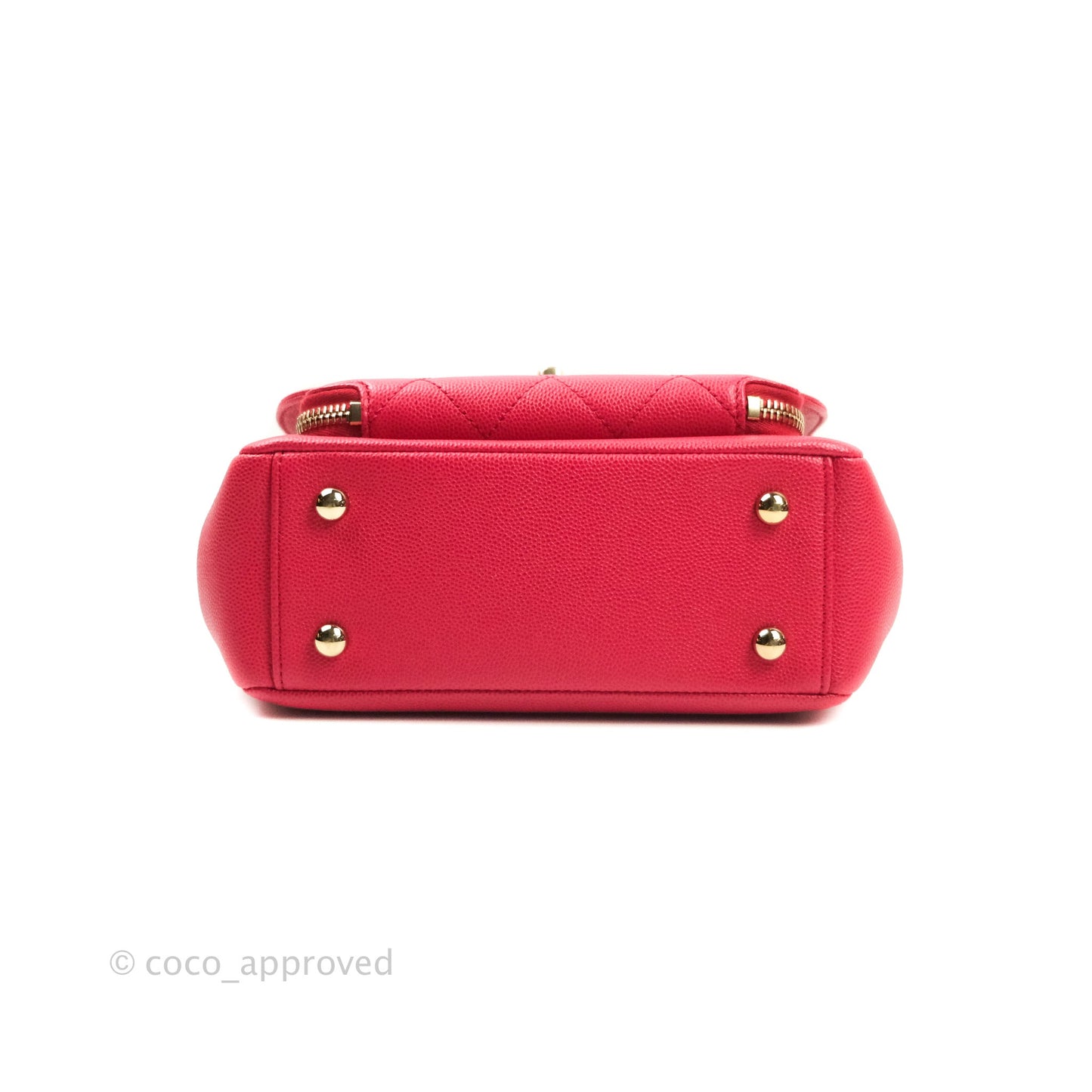 Chanel Quilted Small Business Affinity Flap Rosy Red Caviar Gold Hardware