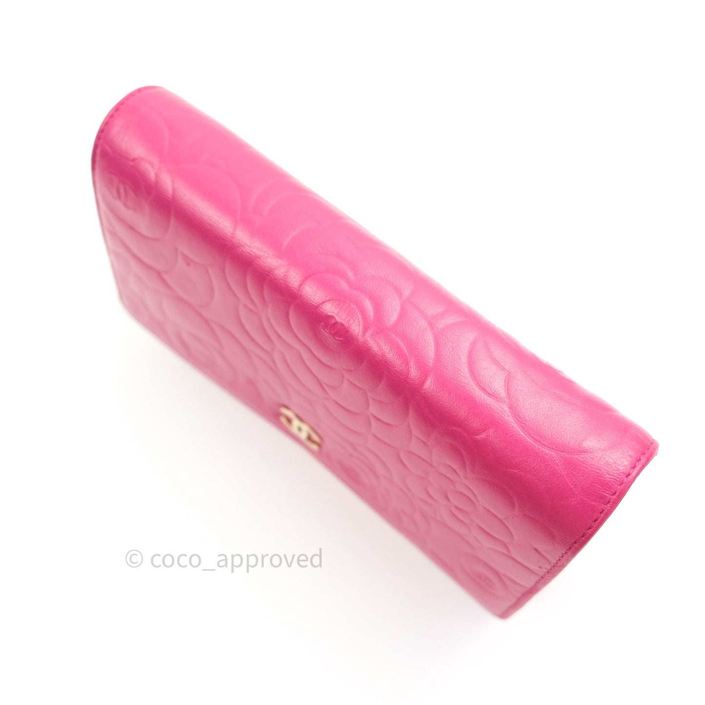 Chanel Camellia Wallet on Chain WOC Pink Lambskin Gold Hardware