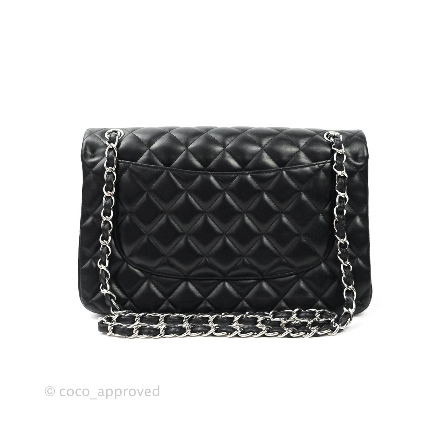 Chanel Jumbo Double Flap Black Lambskin Silver Hardware⁣⁣