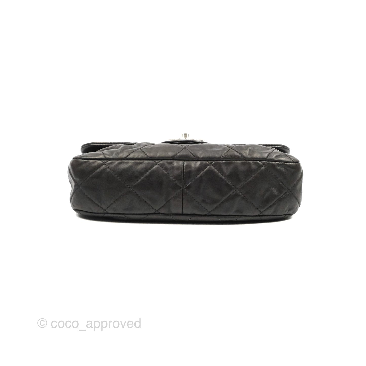 Chanel Chic Quilted Flap Bag Iridescent Dark Brown Calfskin Ruthenium Hardware