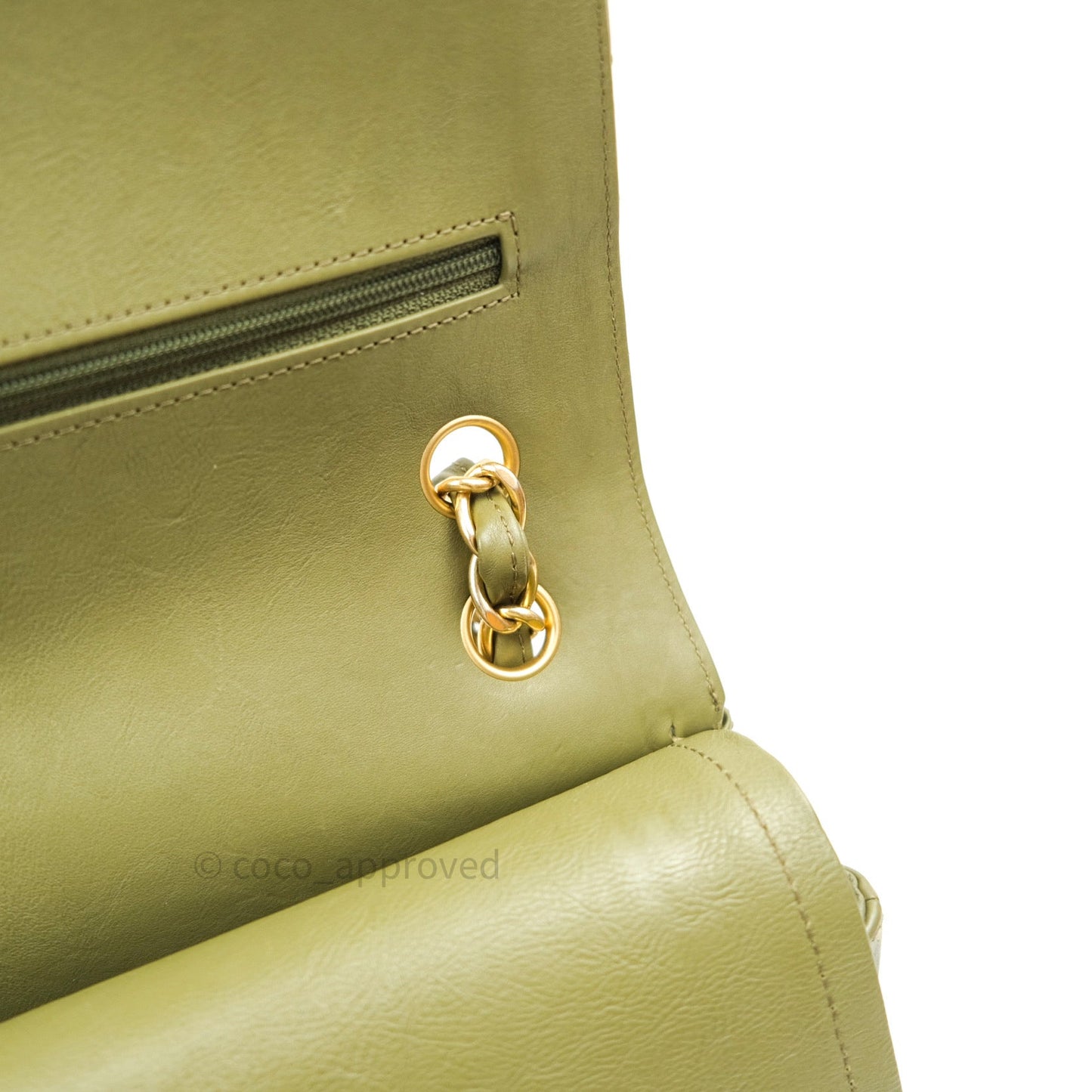 Chanel Jumbo Double Flap Khaki Calfskin Gold Hardware⁣⁣ 17C