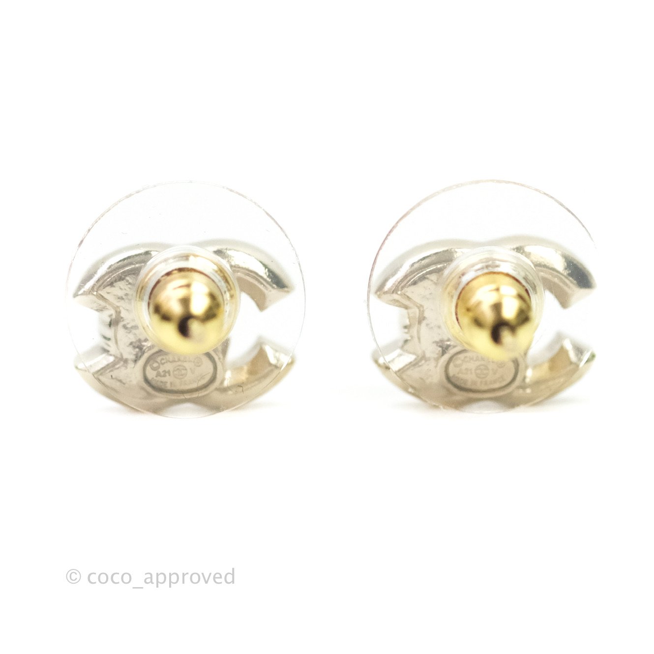 Chanel Mini CC Pearl Crystal Earrings 21A