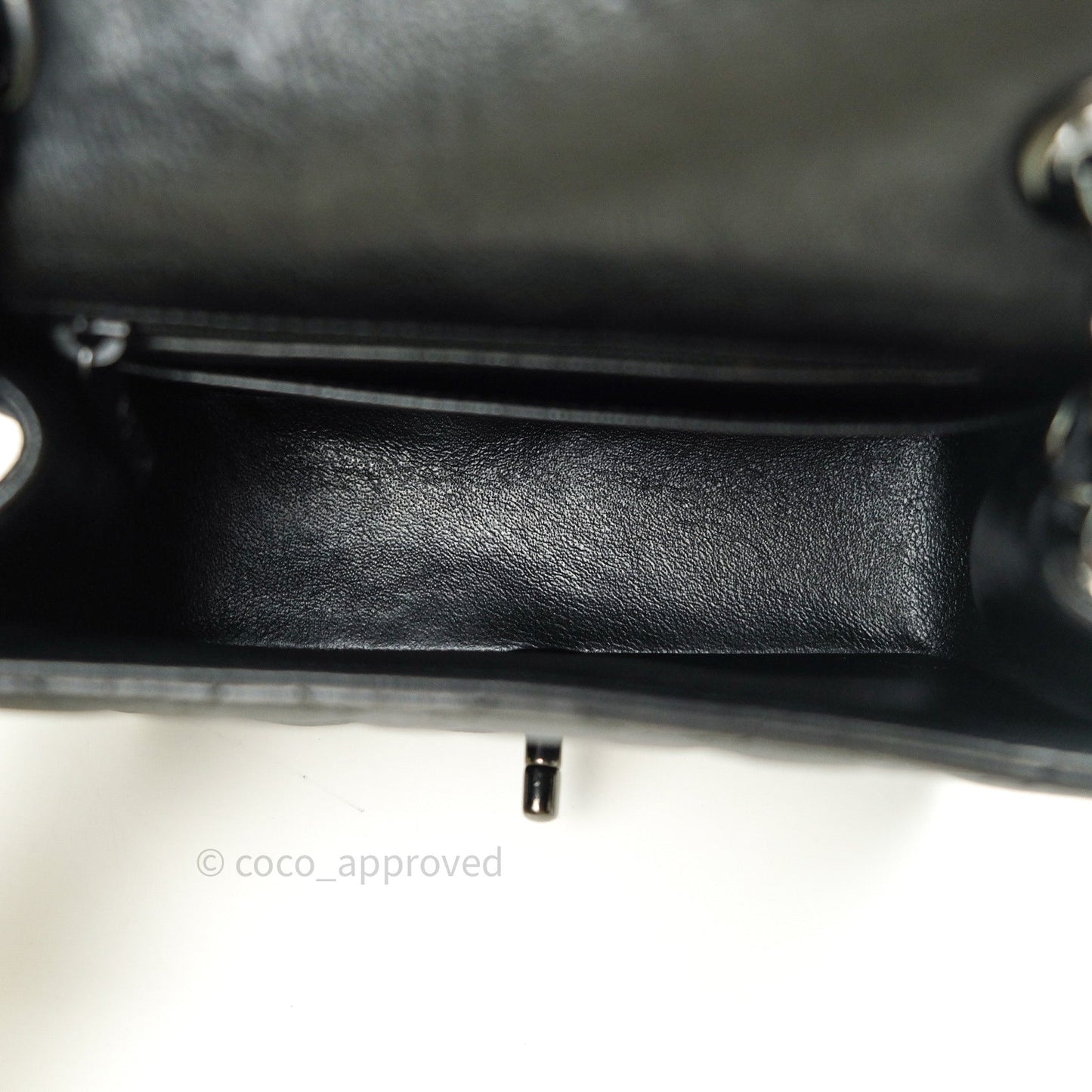 Chanel Quilted Mini Square Flap So Black Crumpled Calfskin
