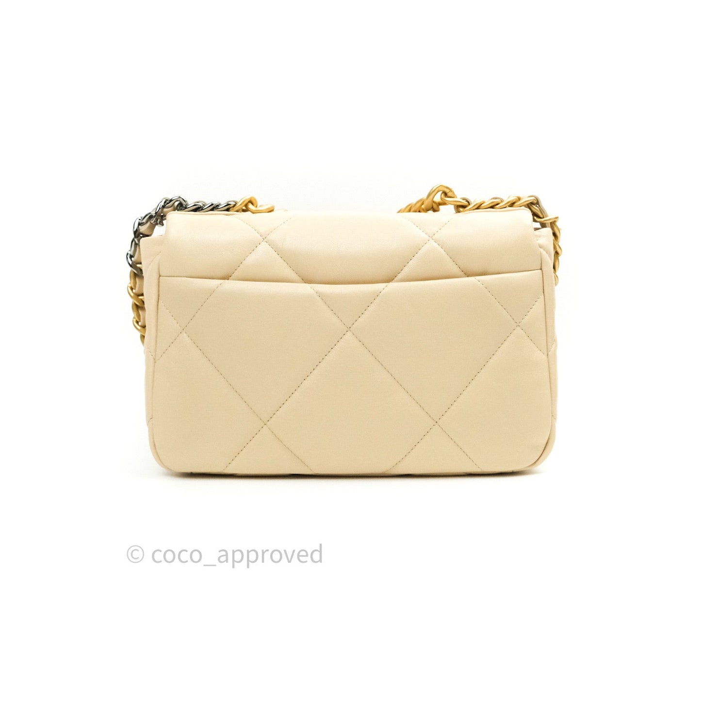 Chanel 19 Small Beige Goatskin Mixed Hardware 20A