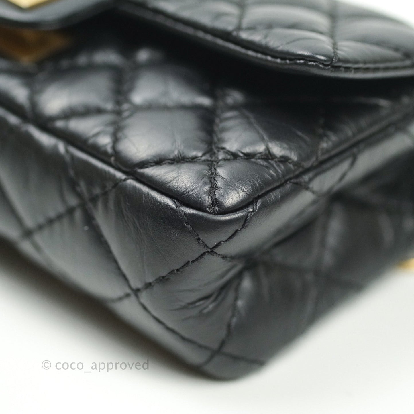 Chanel Reissue 2.55 Aged Calfskin Quilted Chain Waist Bag Black