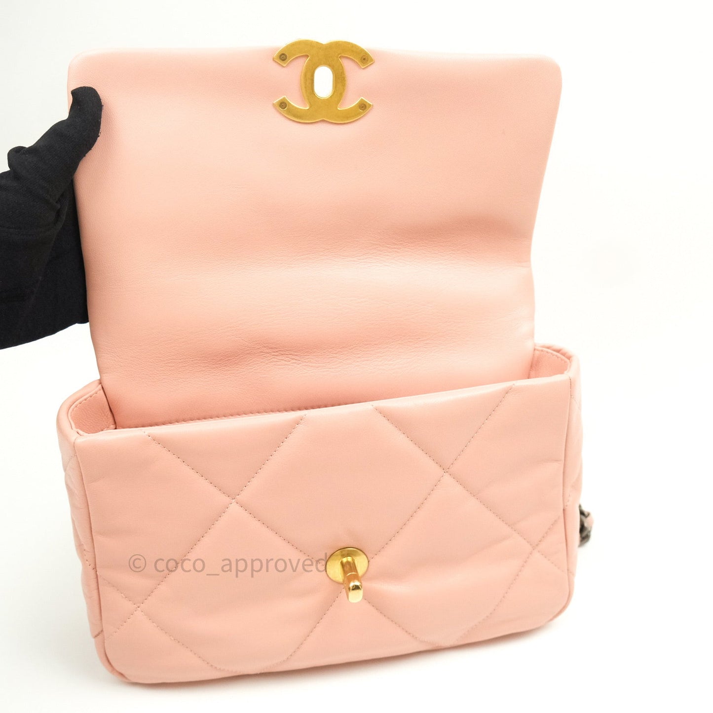 Chanel 19 Small Goatskin Rose Pink Mixed Hardware