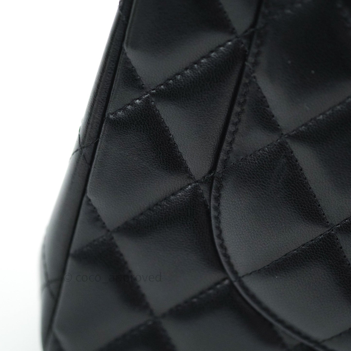 Chanel Classic Jumbo Double Flap Black Lambskin Silver Hardware⁣⁣