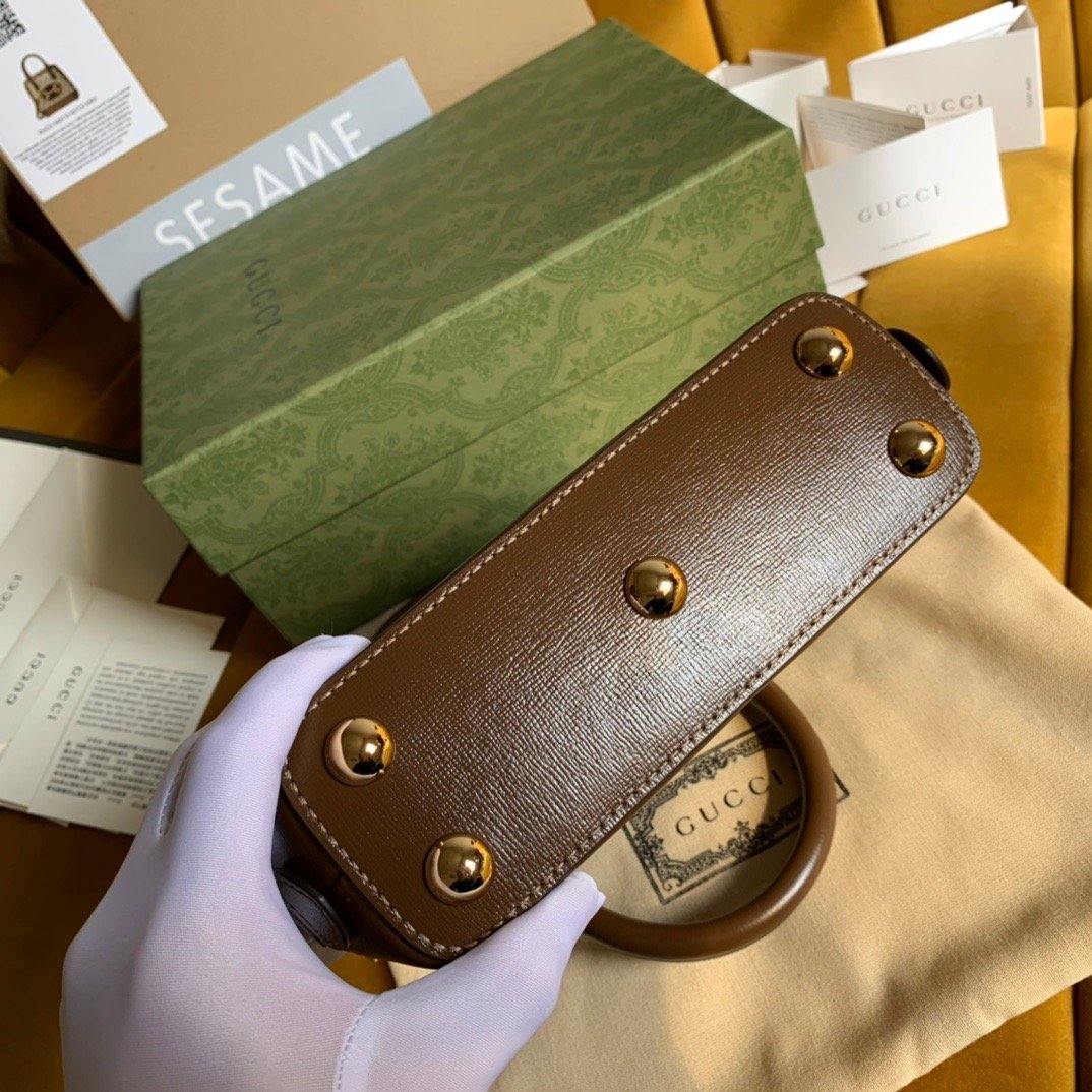 Luxury Gucci Horsebit 1955 Mini Top Handle Bag