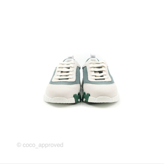 Hermes Bouncing Sneaker Vert D'eau/White Size 38