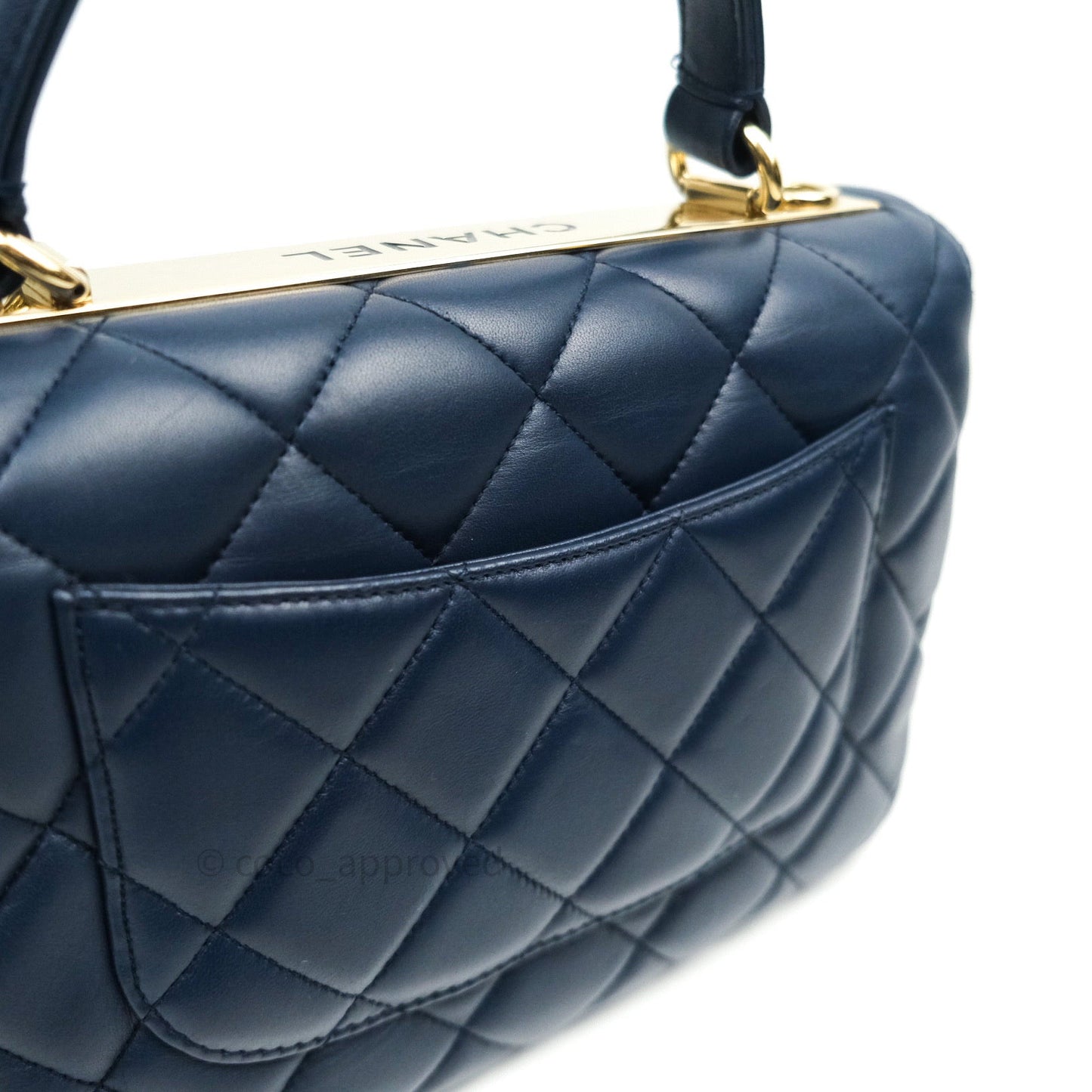 Chanel Trendy CC Small Navy Lambskin Gold Hardware