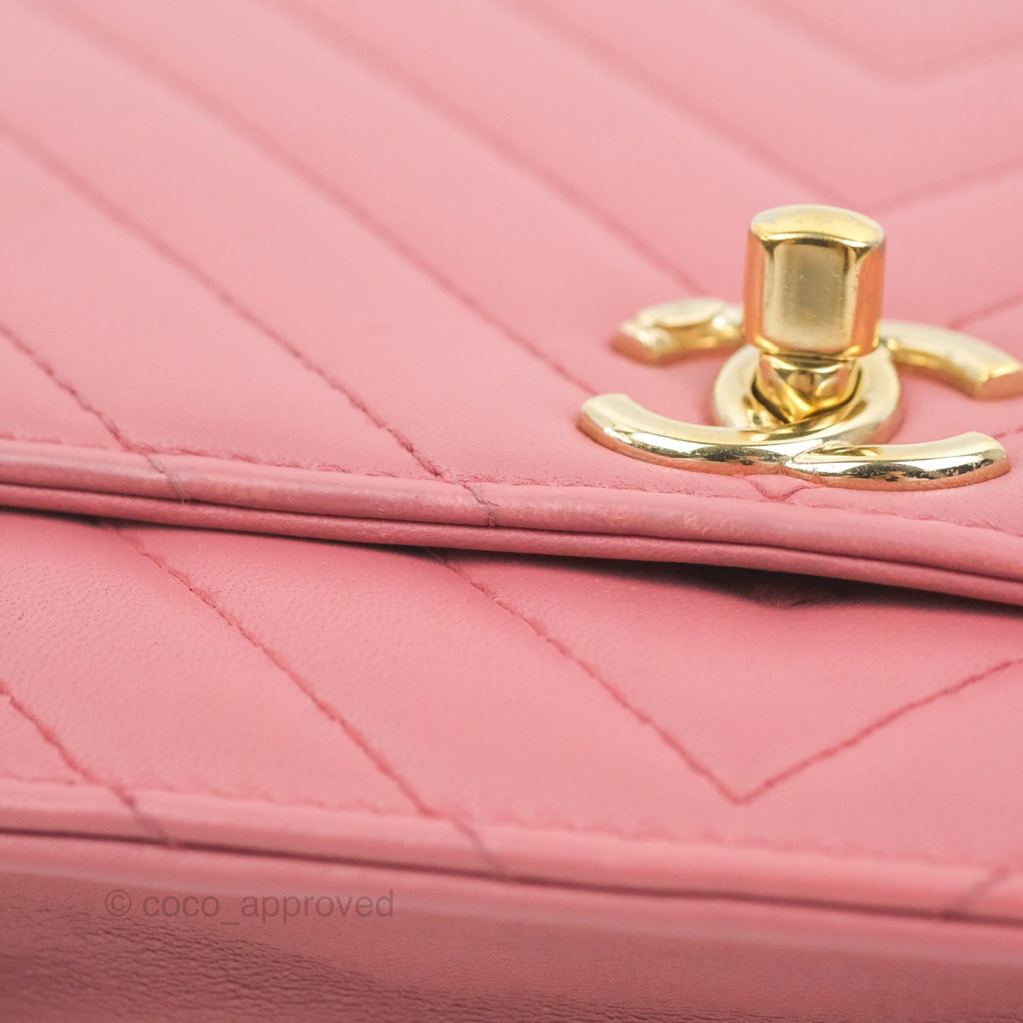 Chanel Trendy CC Chevron WOC Dark Pink Lambskin Gold Hardware