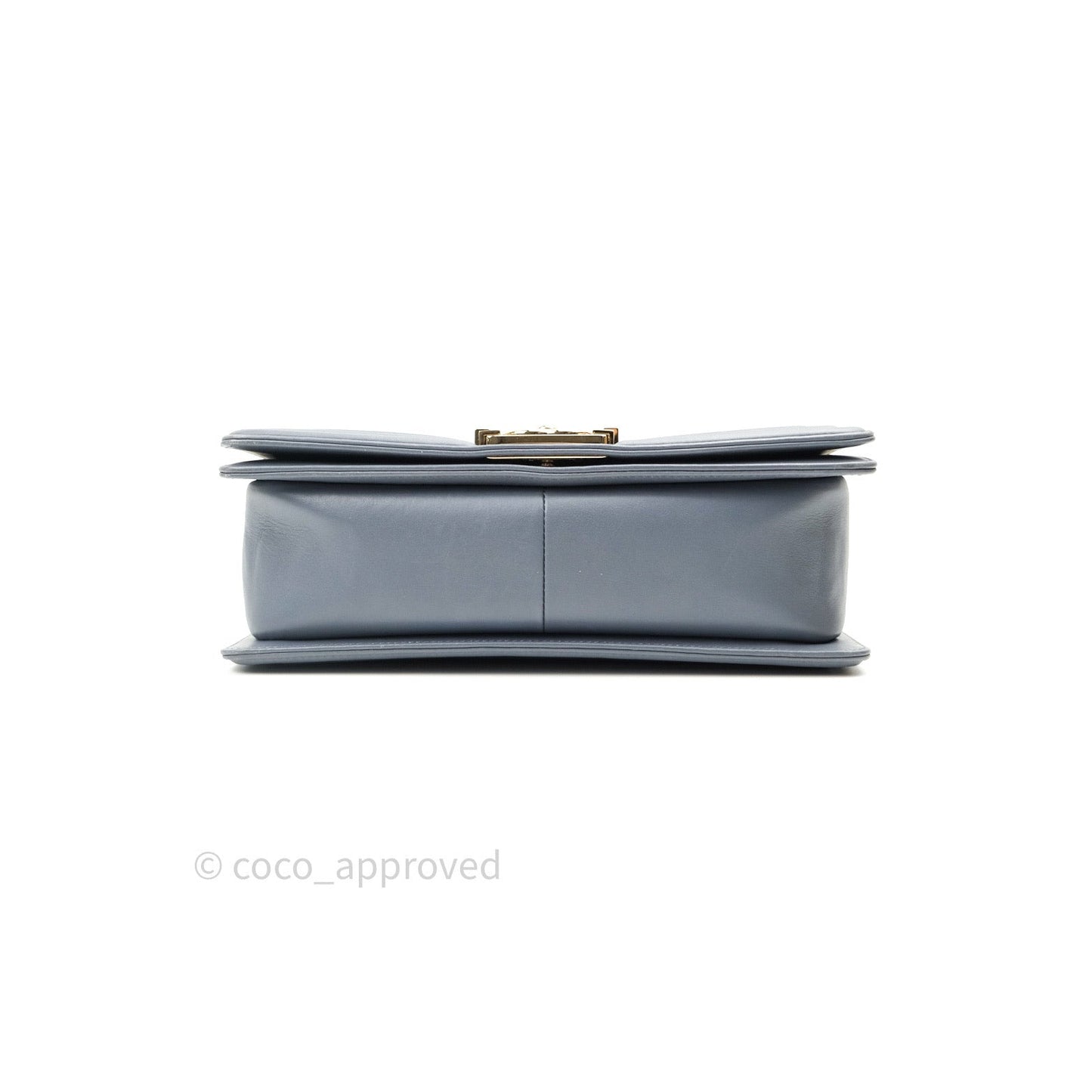 Chanel Boy Chevron Medium Grey Calfskin Light Gold Hardware