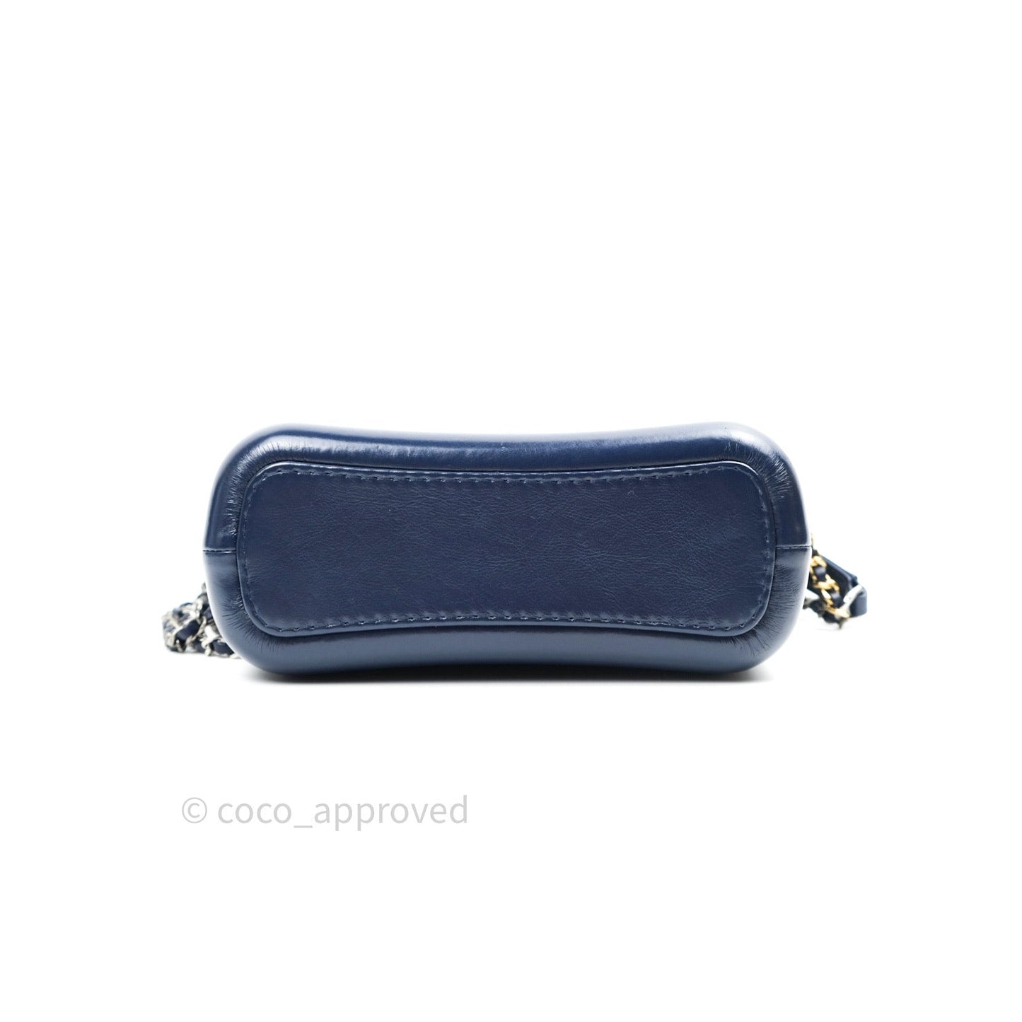 Chanel Chevron Small Gabrielle Hobo Navy Aged Calfskin Mixed Hardware