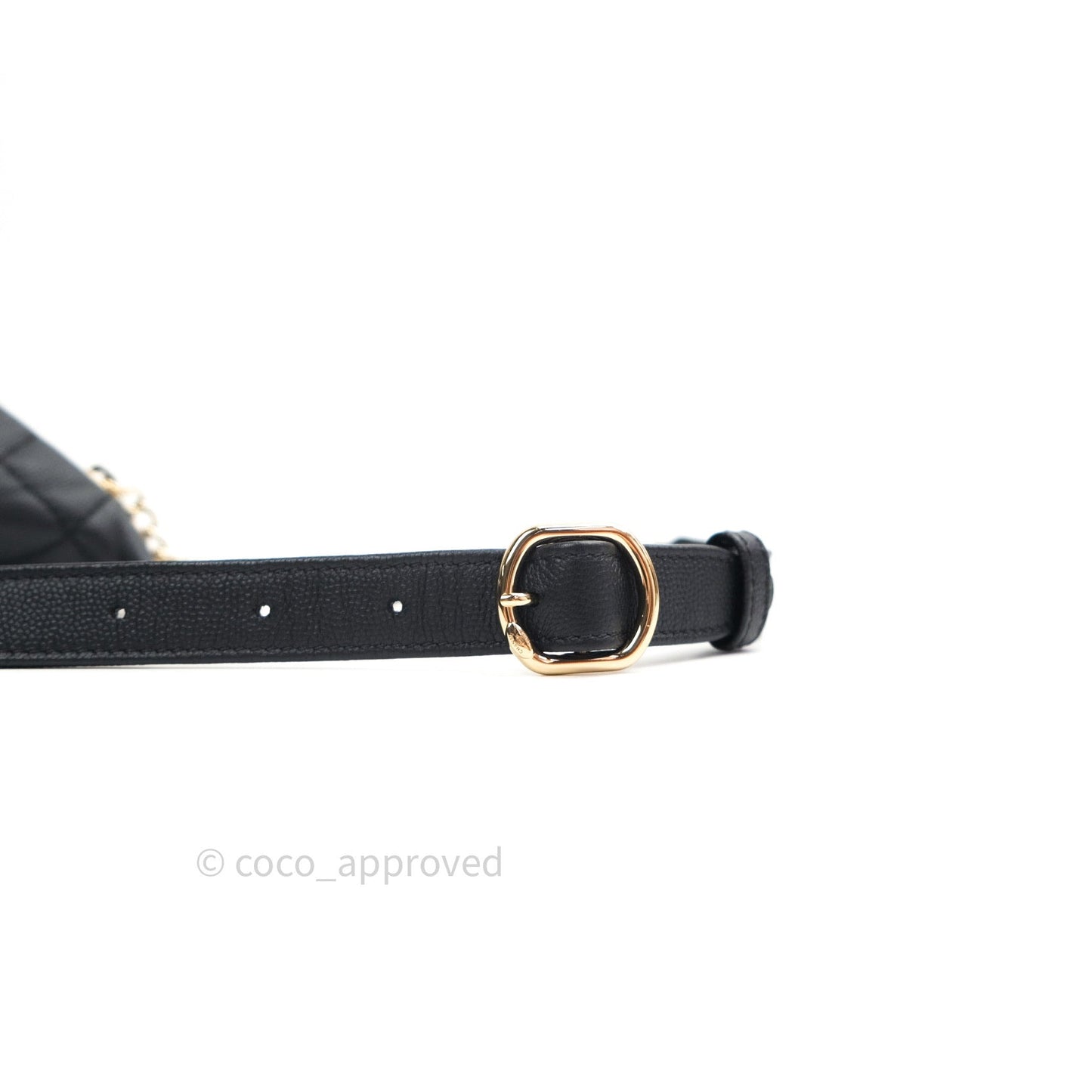 Chanel Quilted Business Affinity Waist Belt Bag Black Caviar Gold Hardware
