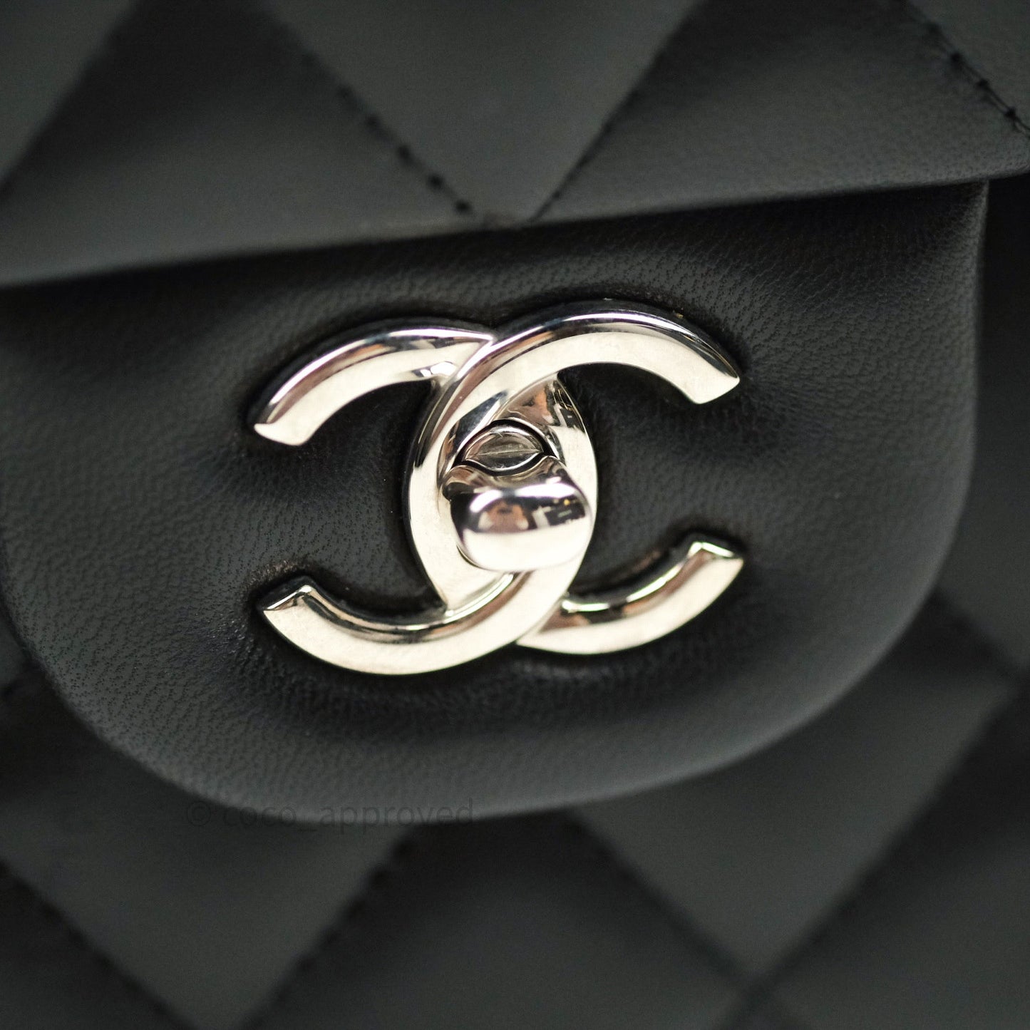 Chanel Jumbo Double Flap Black Lambskin Silver Hardware⁣⁣