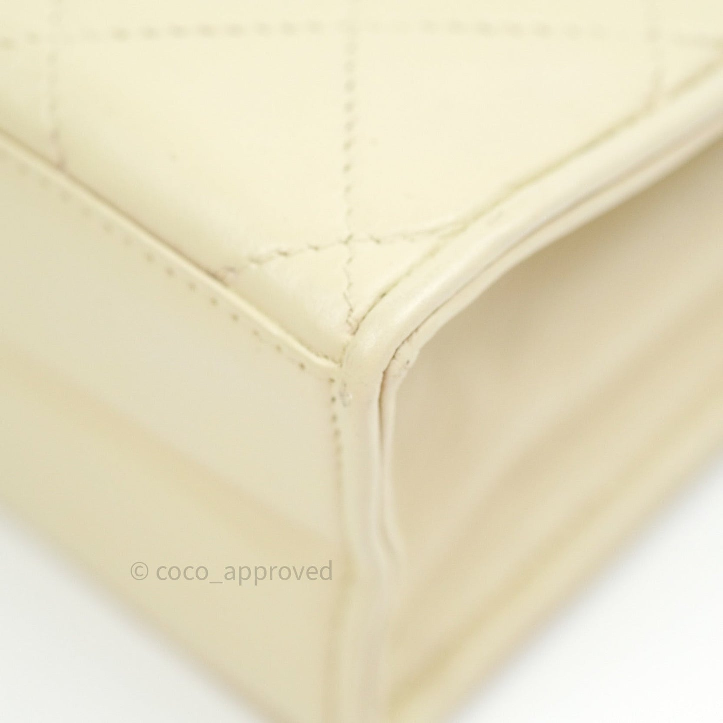 Chanel Vintage Flap Small in Cream Lambskin 24K Gold Hardware