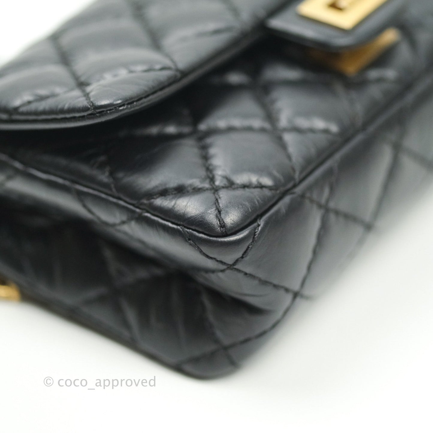 Chanel Reissue 2.55 Aged Calfskin Quilted Chain Waist Bag Black
