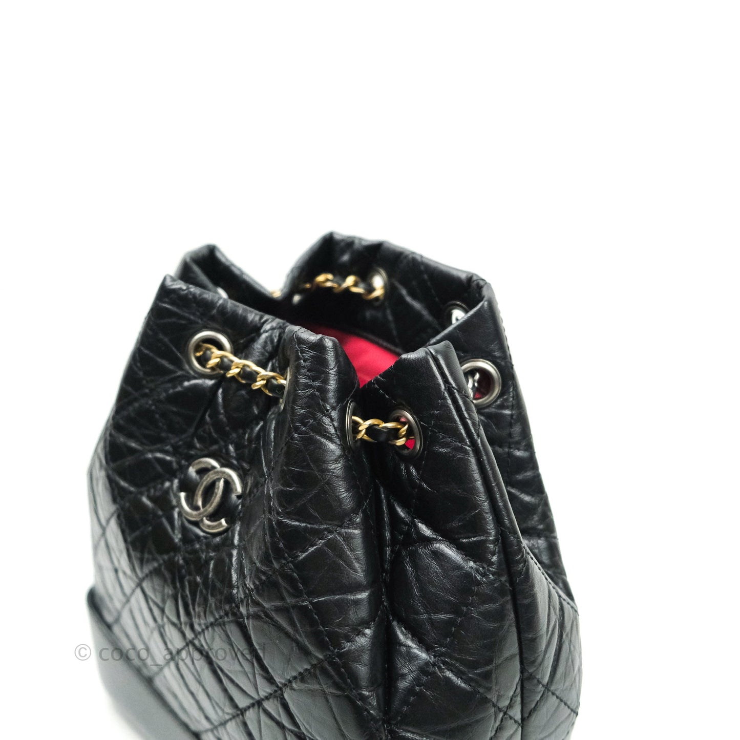 Chanel Small Gabrielle Backpack Black Aged Calfskin