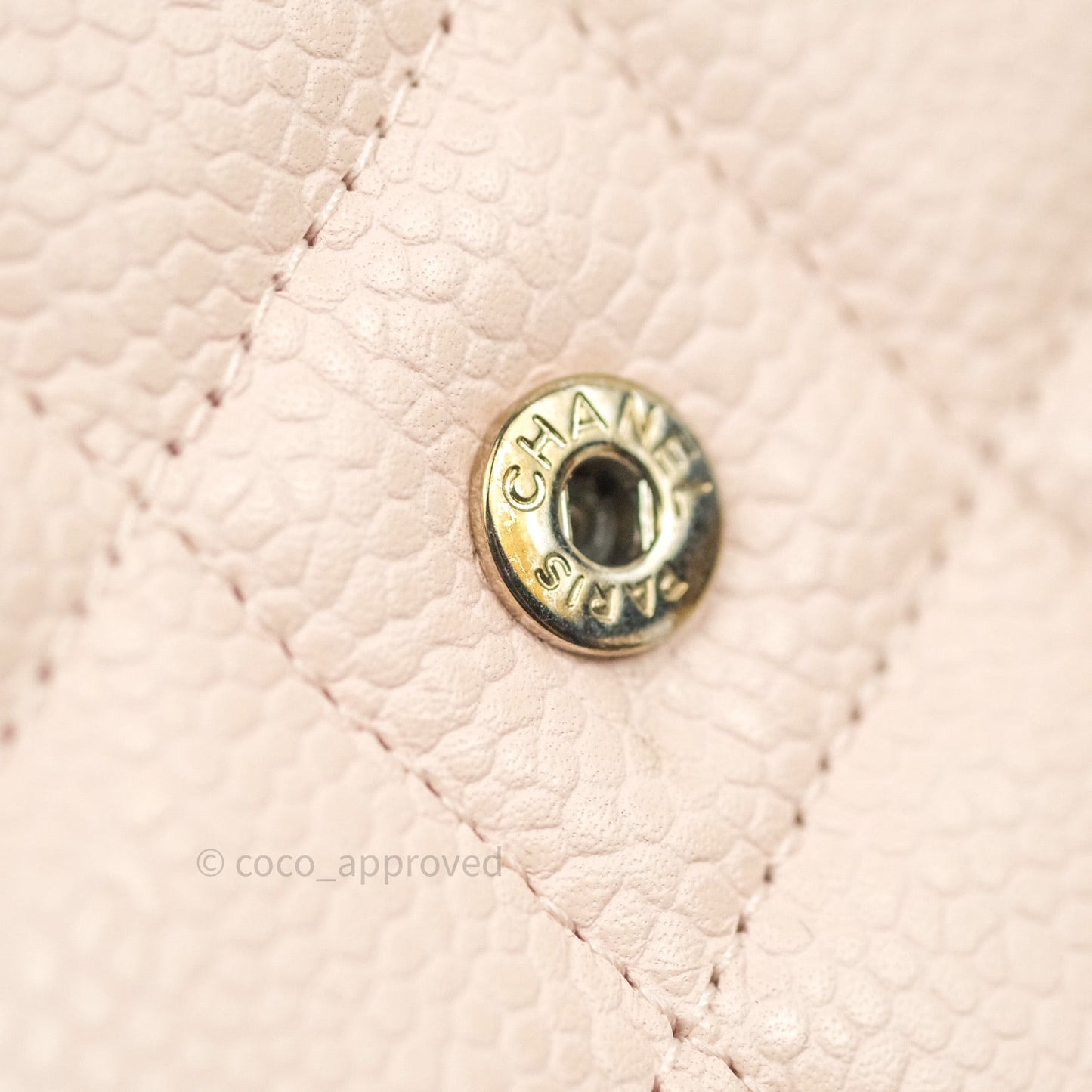 Chanel Quilted Wallet on Chain WOC Sakura Pink Caviar Silver Hardware