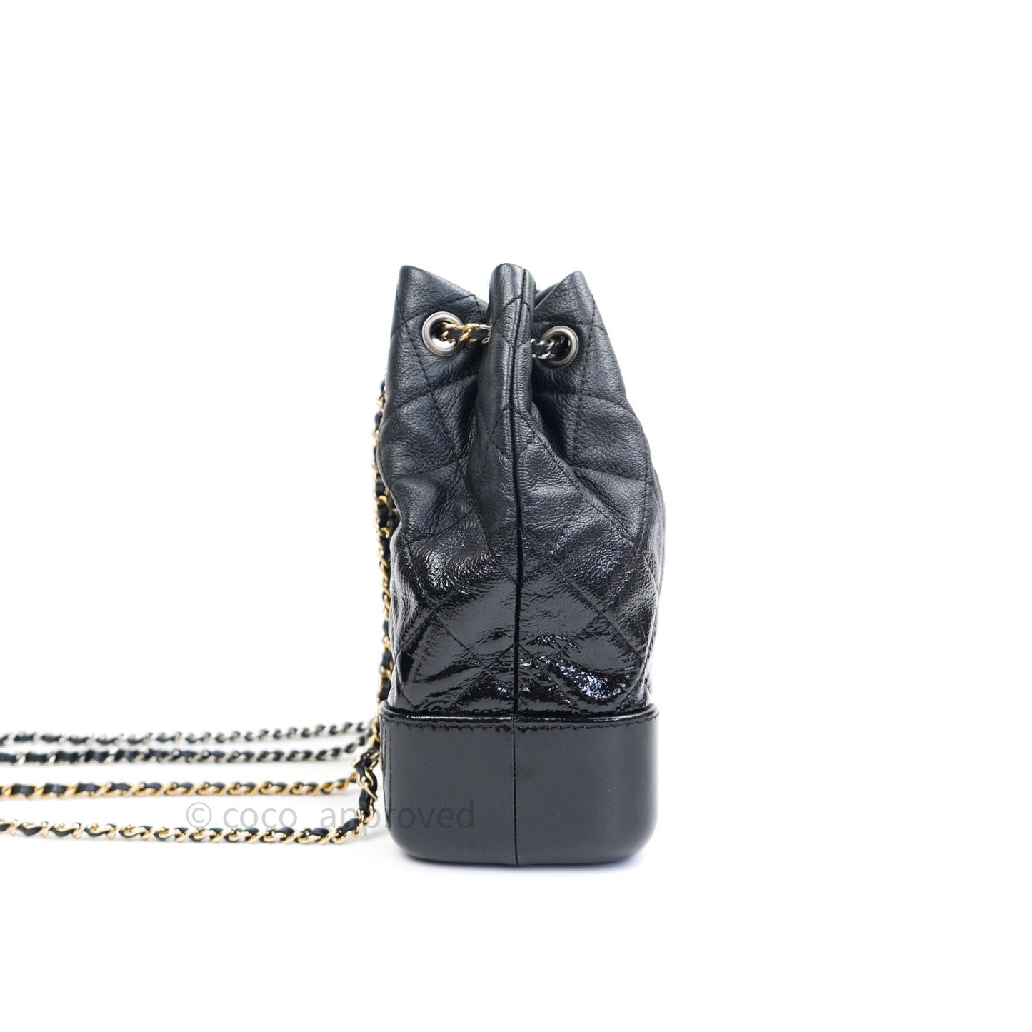 Chanel Gabrielle Backpack Black Goatskin Ombre Small Black