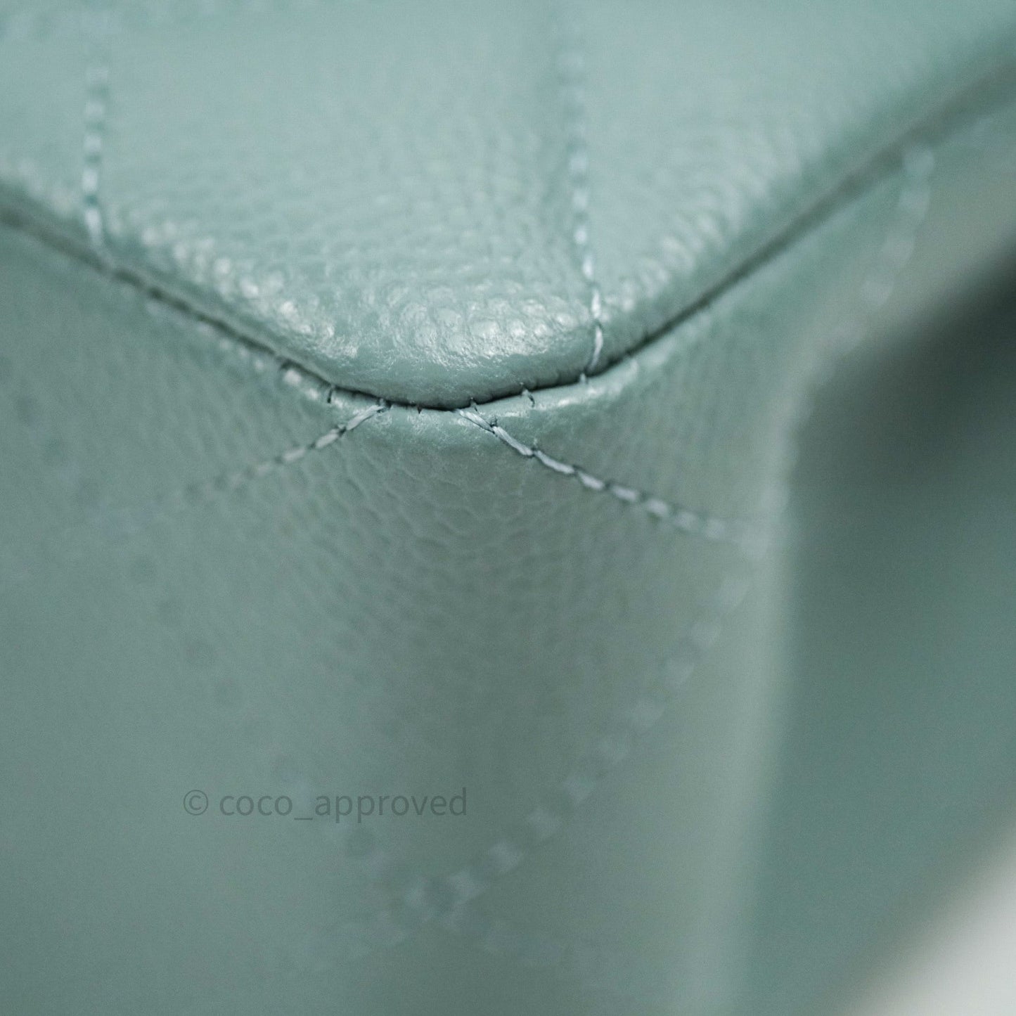 Chanel Classic Small S/M Flap Light Blue Caviar Silver Hardware 20B