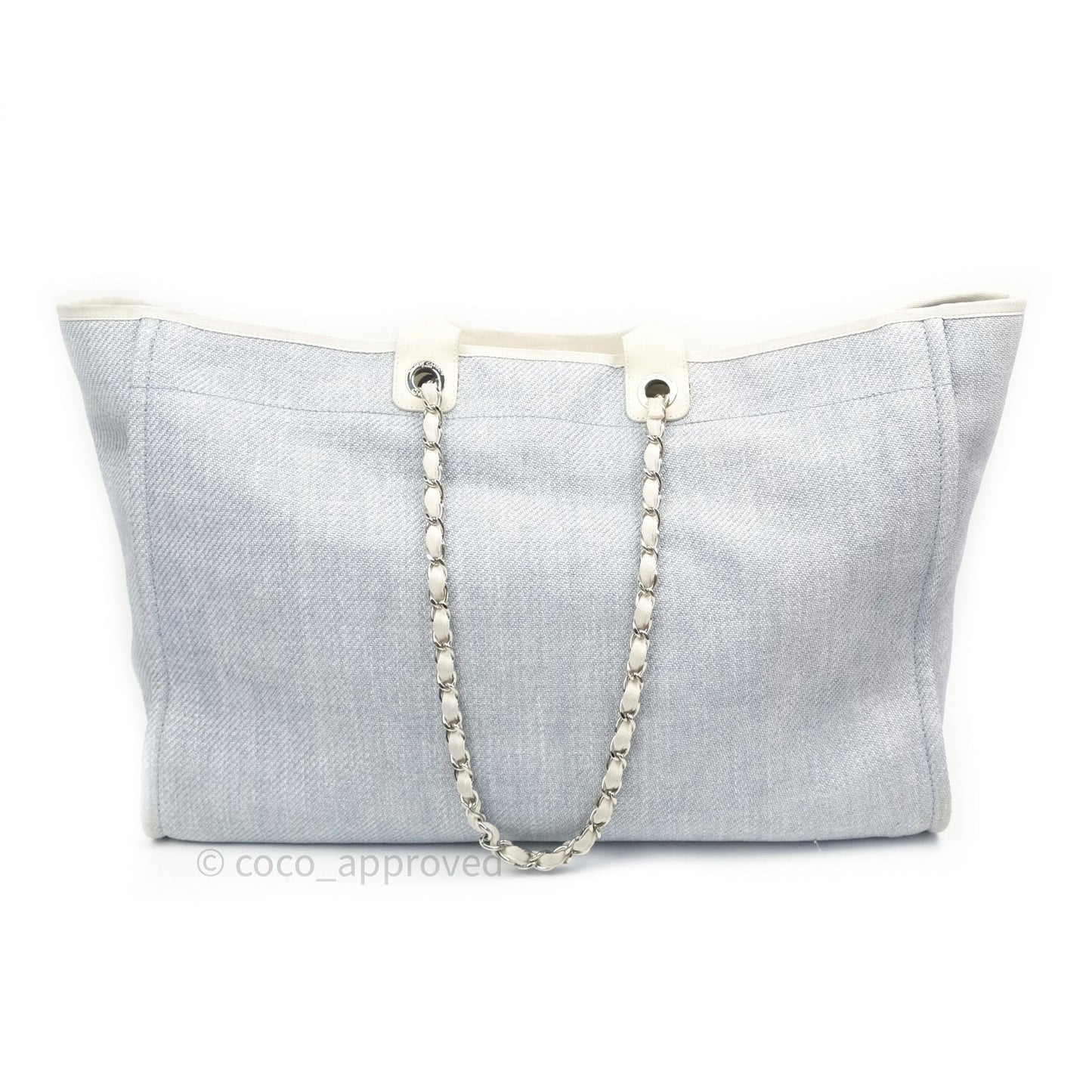 Chanel Canvas Extra Large Deauville Tote Light Grey
