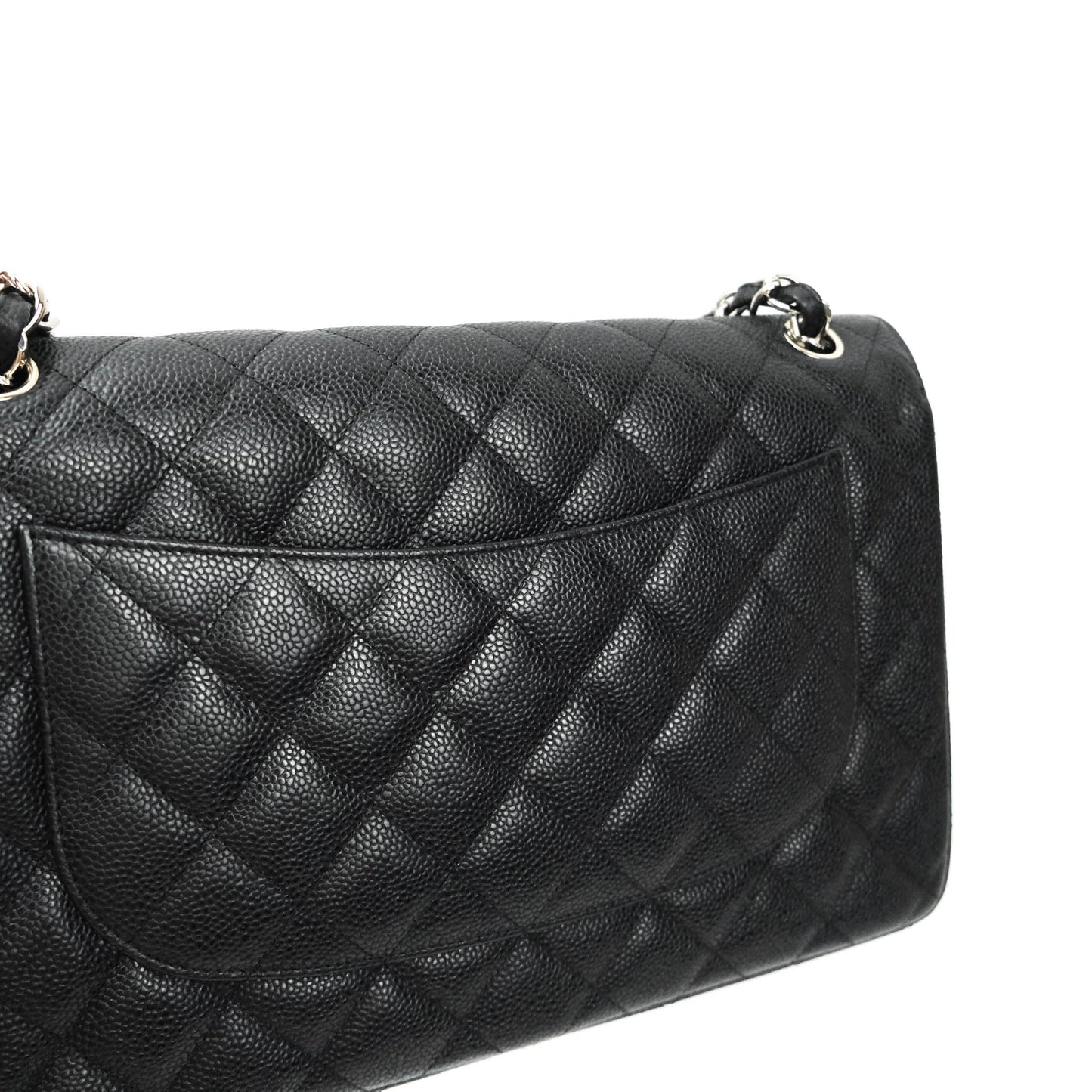 Chanel Jumbo Double Flap Black Caviar Silver Hardware⁣⁣