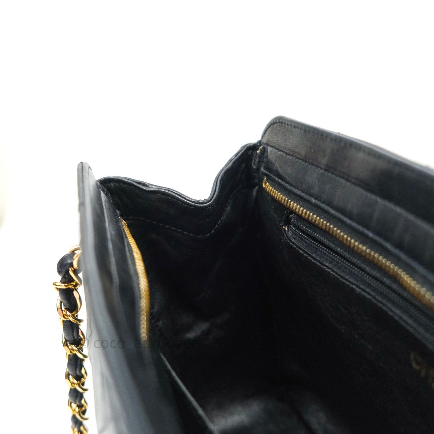 Chanel Black Quilted Lambskin Vintage Classic Camera Bag 24K Gold Hardware