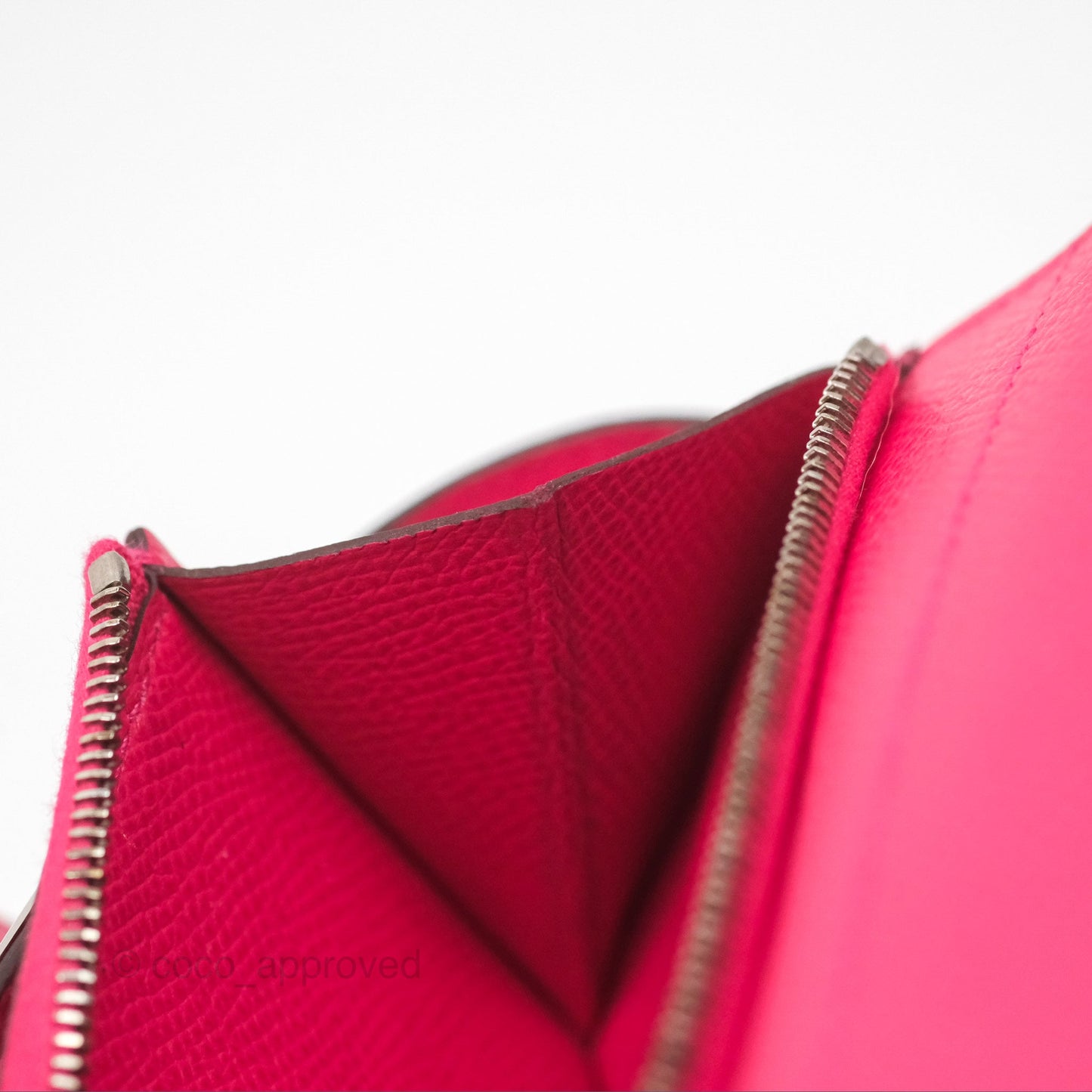 Hermès Small Kelly Wallet Rose Extreme I6 Epsom Palladium Hardware