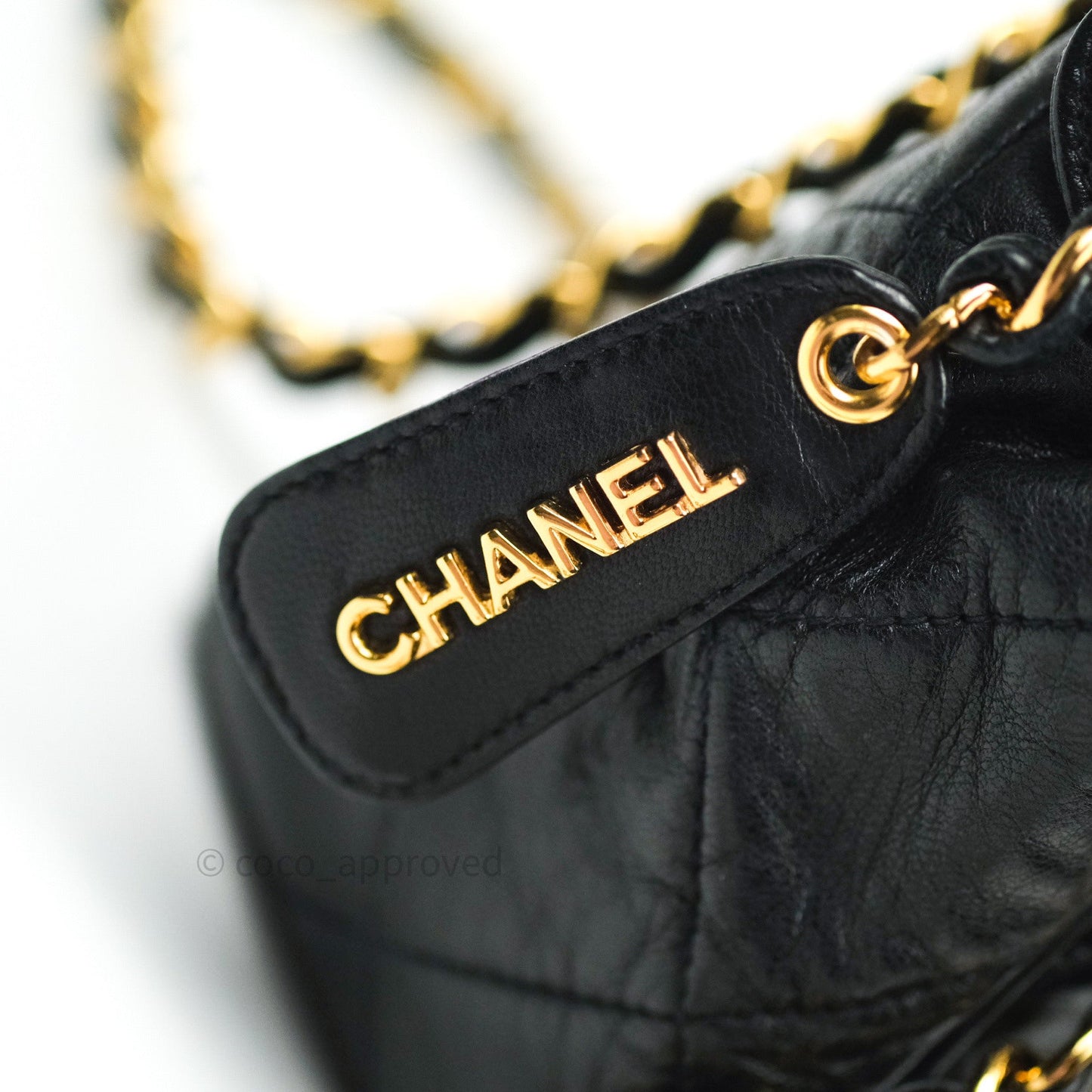 Chanel Black Quilted Lambskin Vintage Classic Camera Bag 24K Gold Hardware