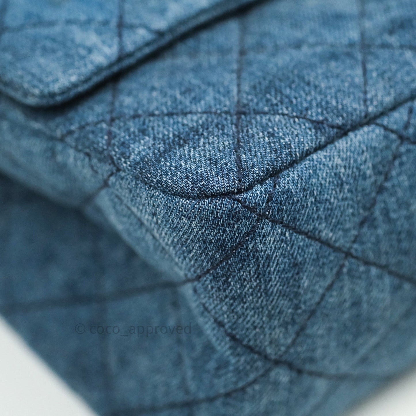 Chanel Reissue Quilted Denim Dark Blue Gold Hardware 226