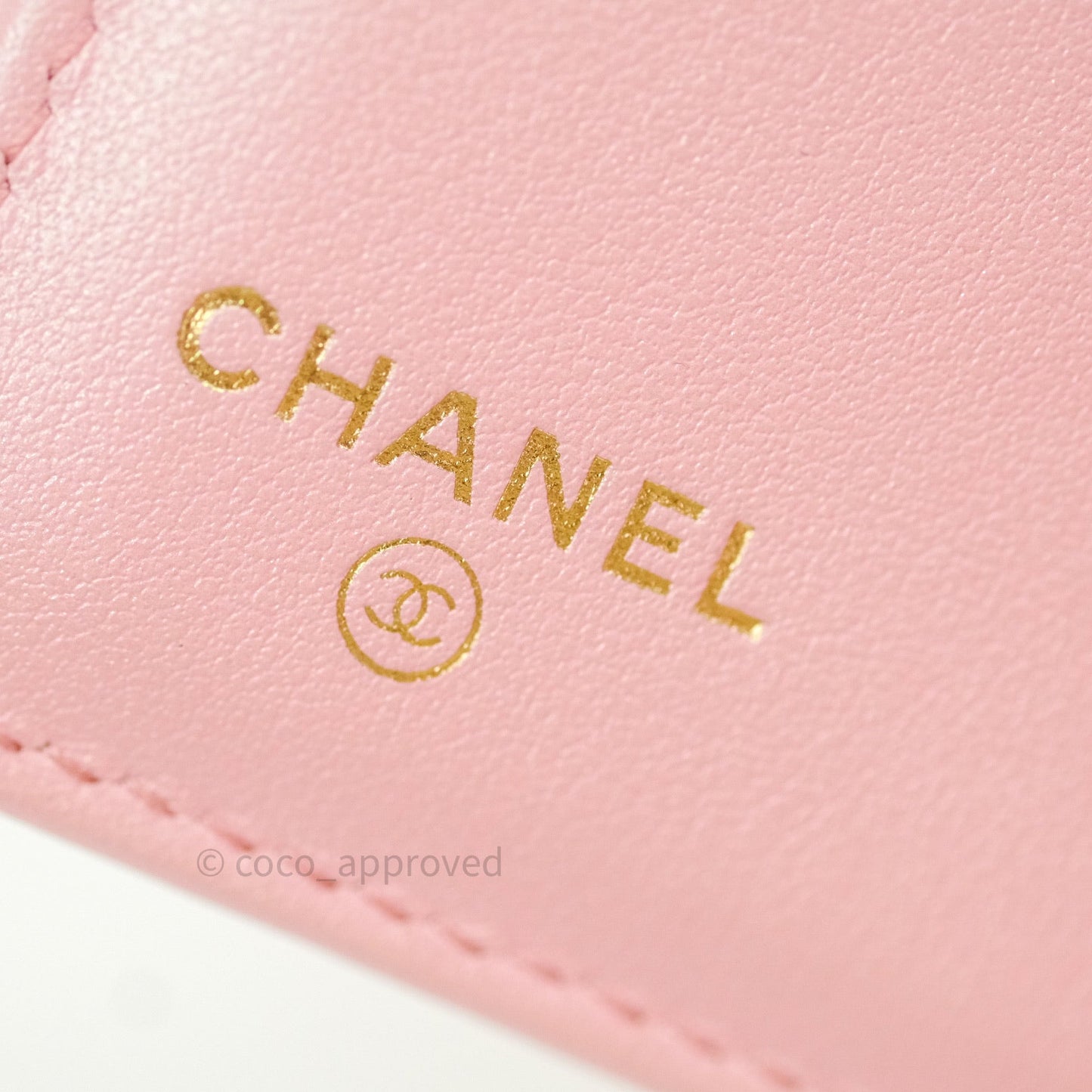 Chanel Classic Small Compact Wallet Iridescent Pink Large CC Hardware