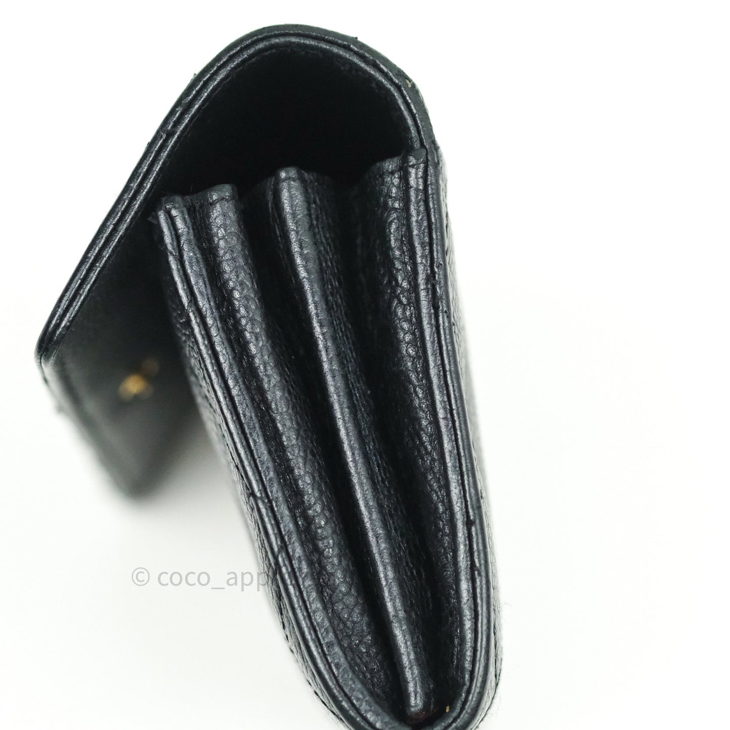 Chanel Long Wallet Black Caviar Gold Hardware