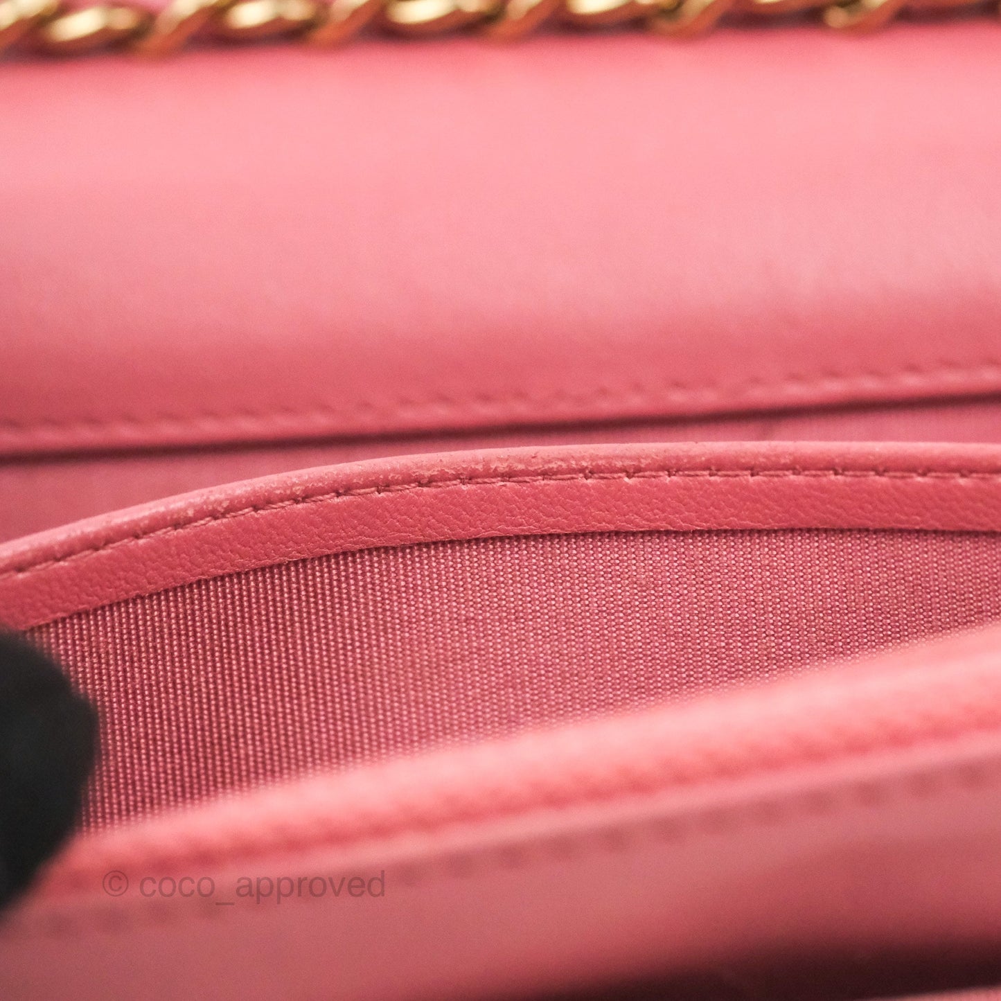 Chanel Trendy CC Chevron WOC Dark Pink Lambskin Gold Hardware