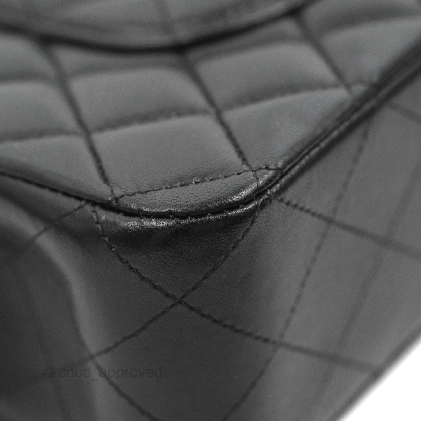 Chanel Classic M/L Medium Flap Quilted Black Lambskin Gold Hardware