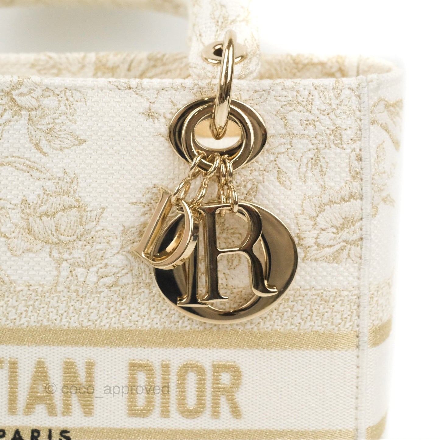 Christian Dior Medium Lady D-Lite Bag Dior Jardin d'Hiver Embroidery White