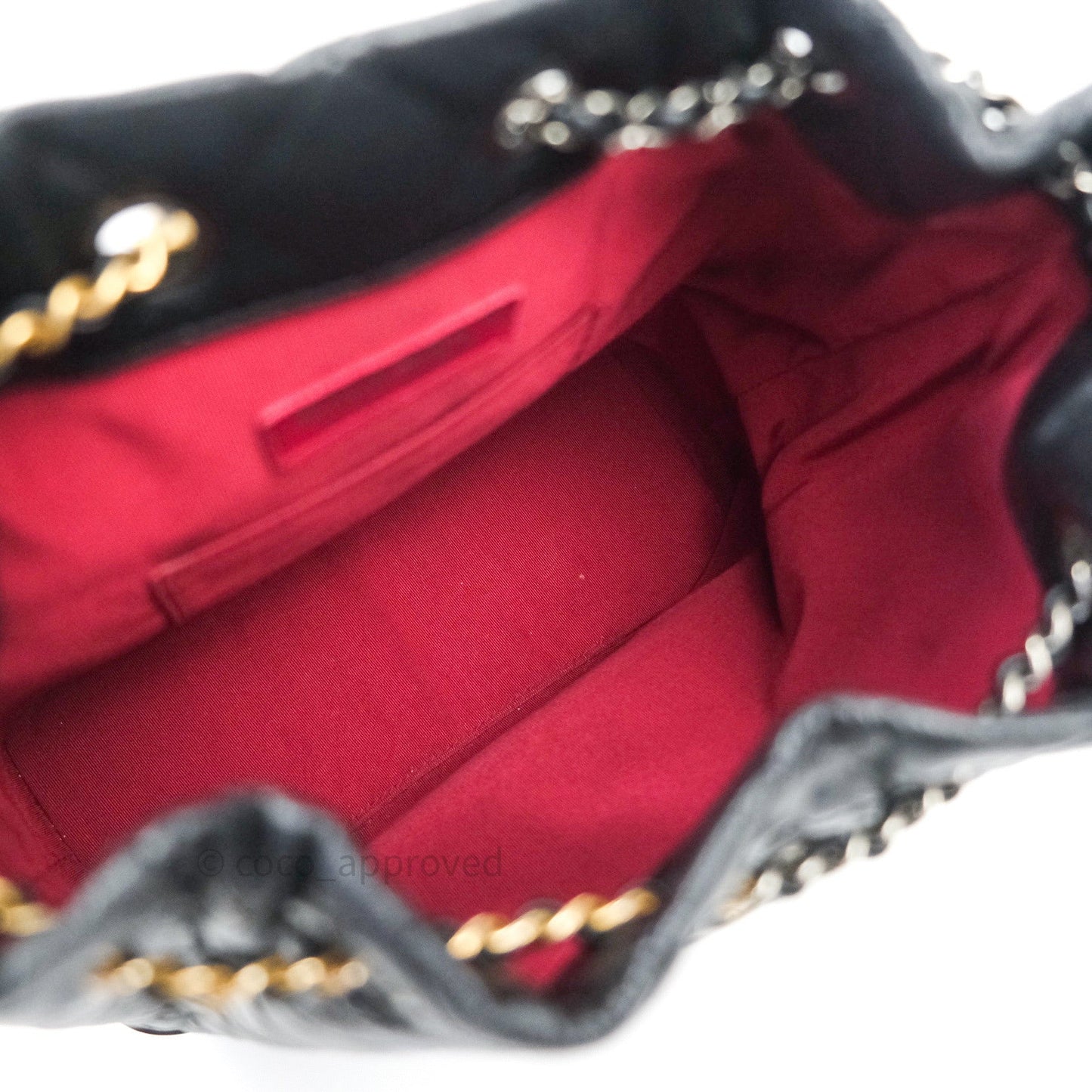 Chanel Gabrielle Backpack Black Aged Calfskin Medium Black