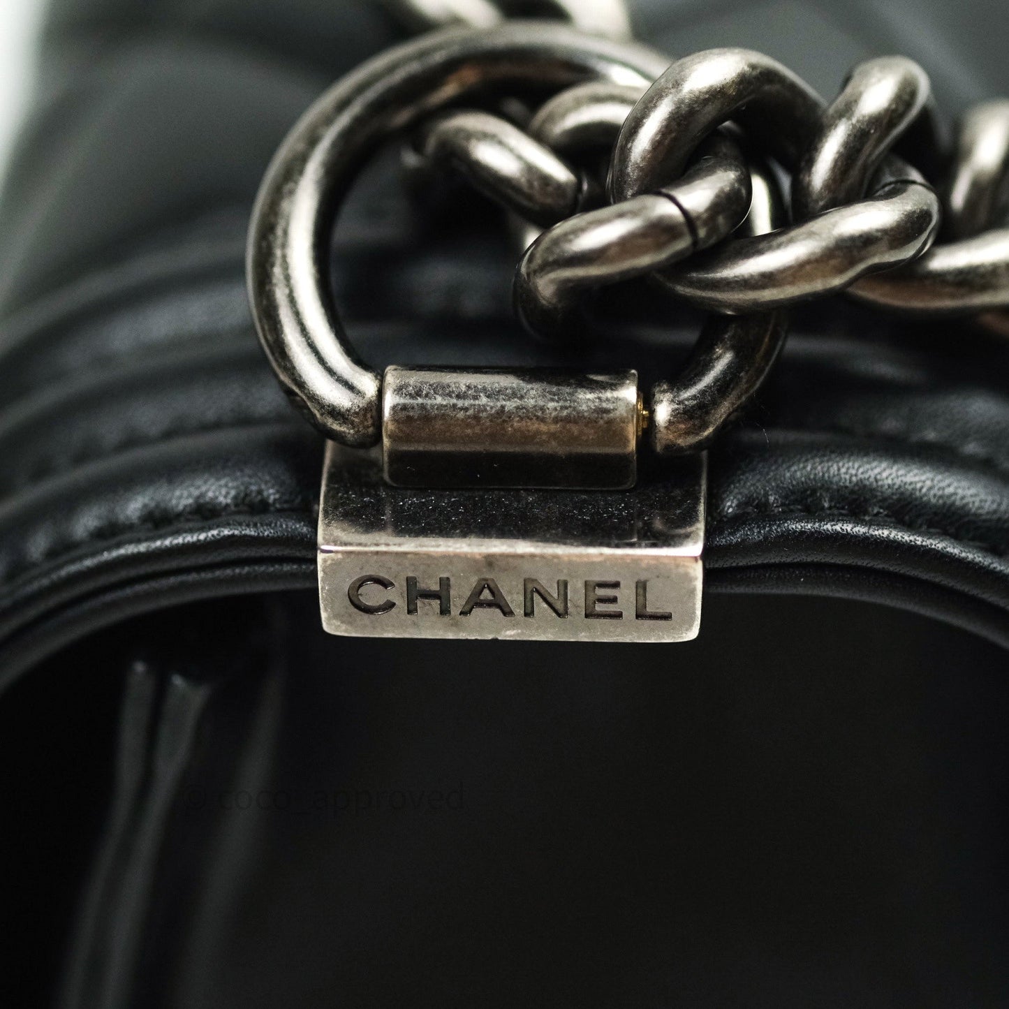 Chanel Quilted Boy New Medium Black Calfskin Ruthenium Hardware